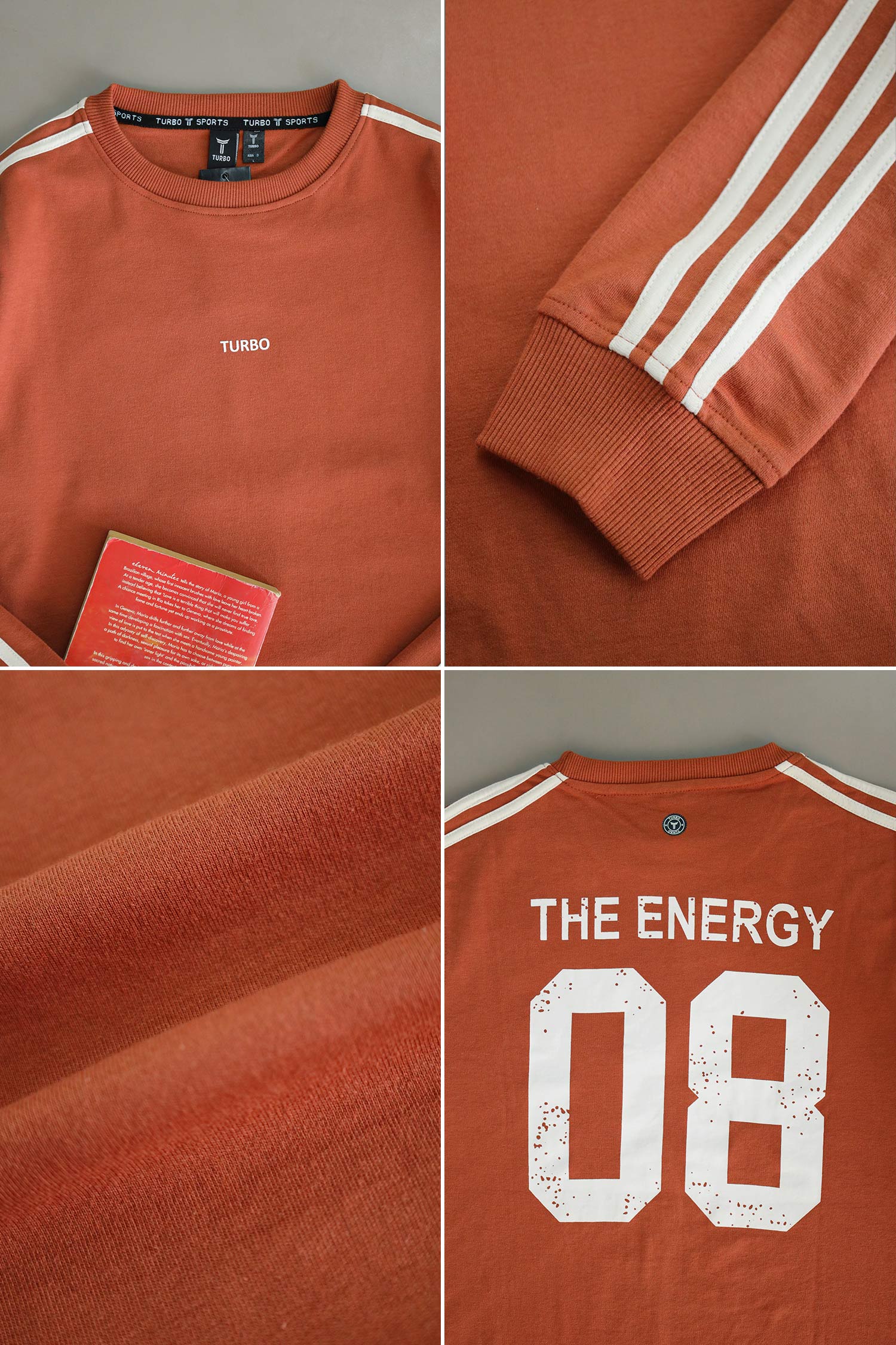 Turbo 3 Stripes Round Neck Men's Sweatshirt - Image 12