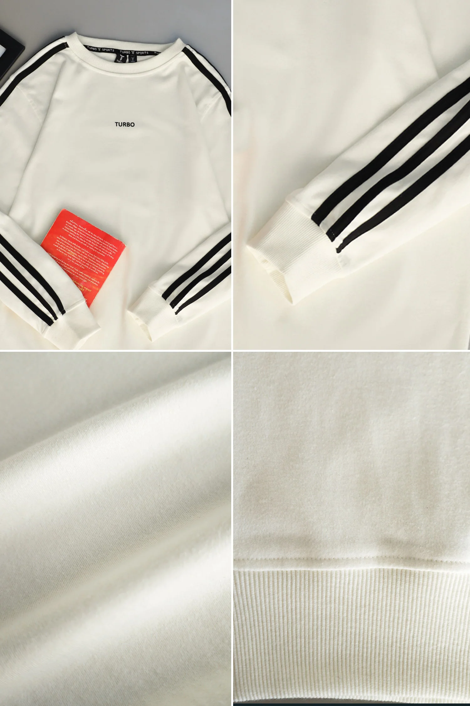 Turbo 3 Stripes Round Neck Men's Sweatshirt - Image 4