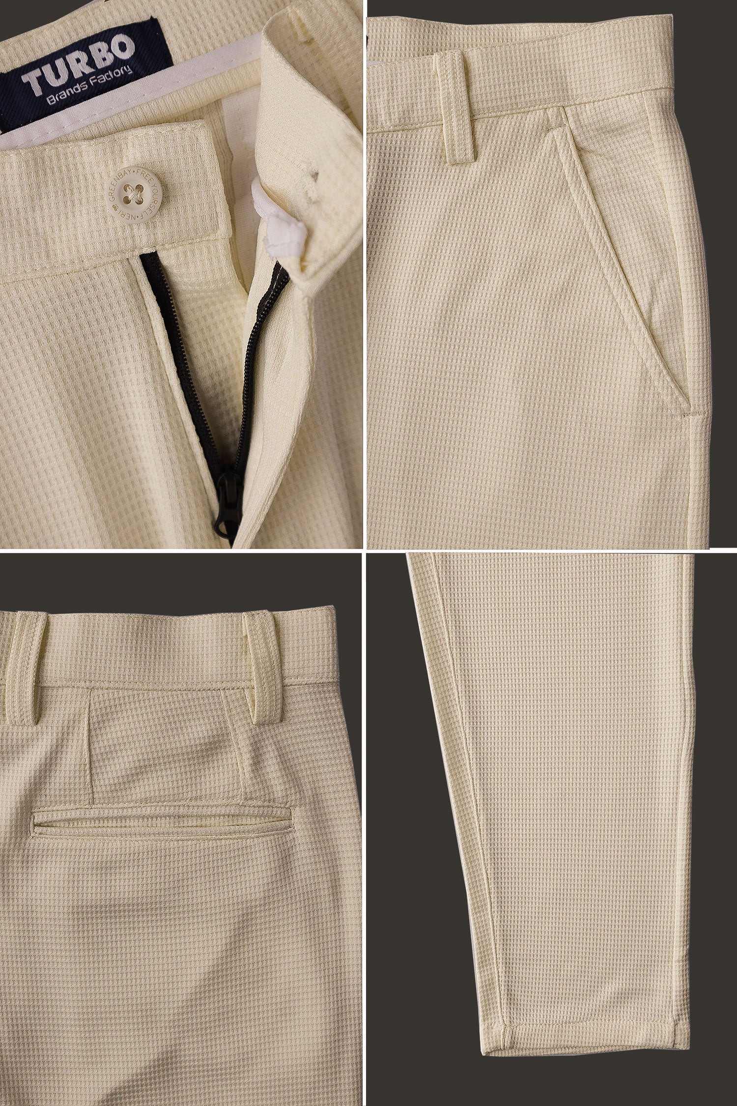 Turbo 'Apex' Elite Series Slimfit Waffle Pant In Skin - Image 3