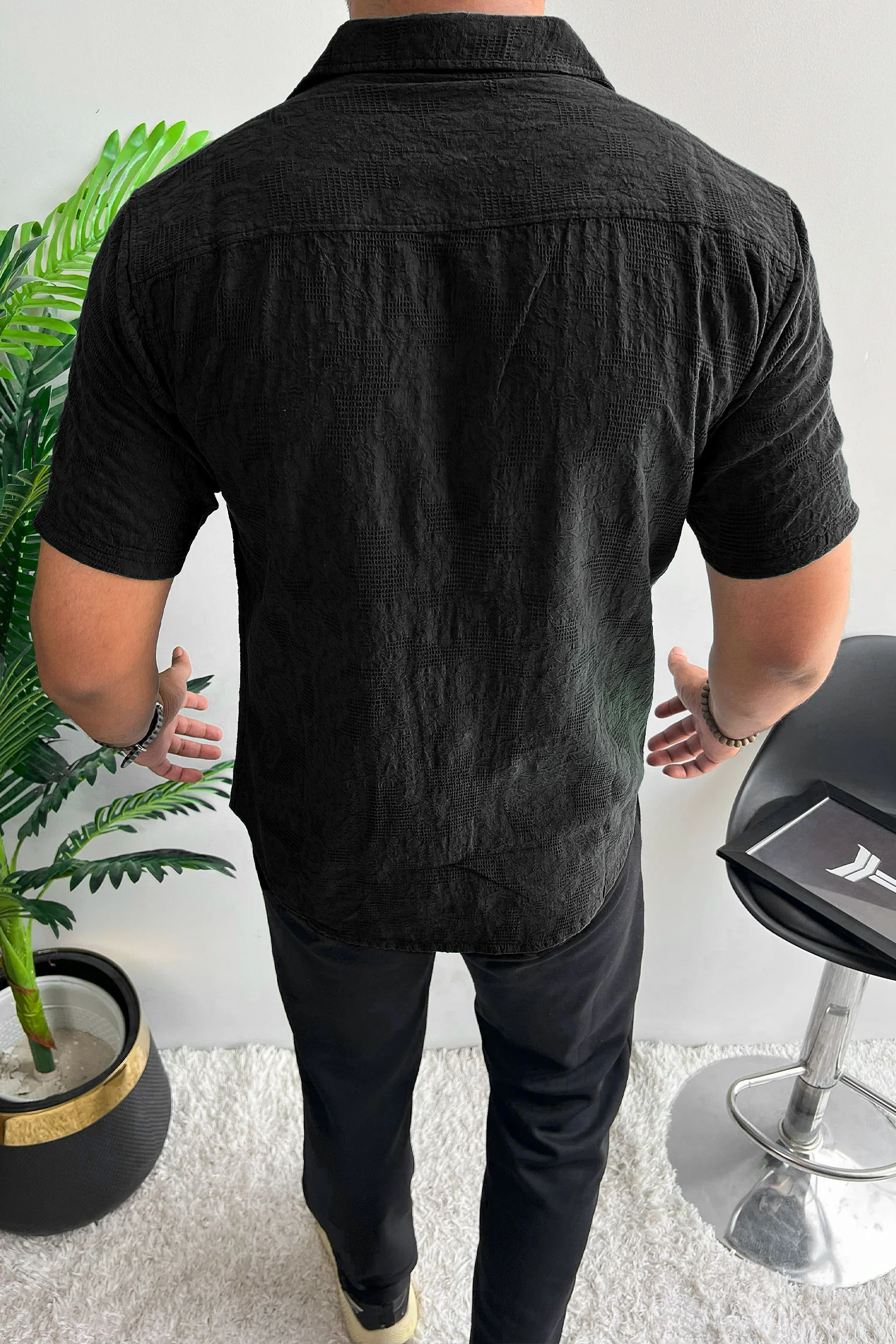Turbo Artistic Touch Comfort Casual Shirt In Black - Image 4
