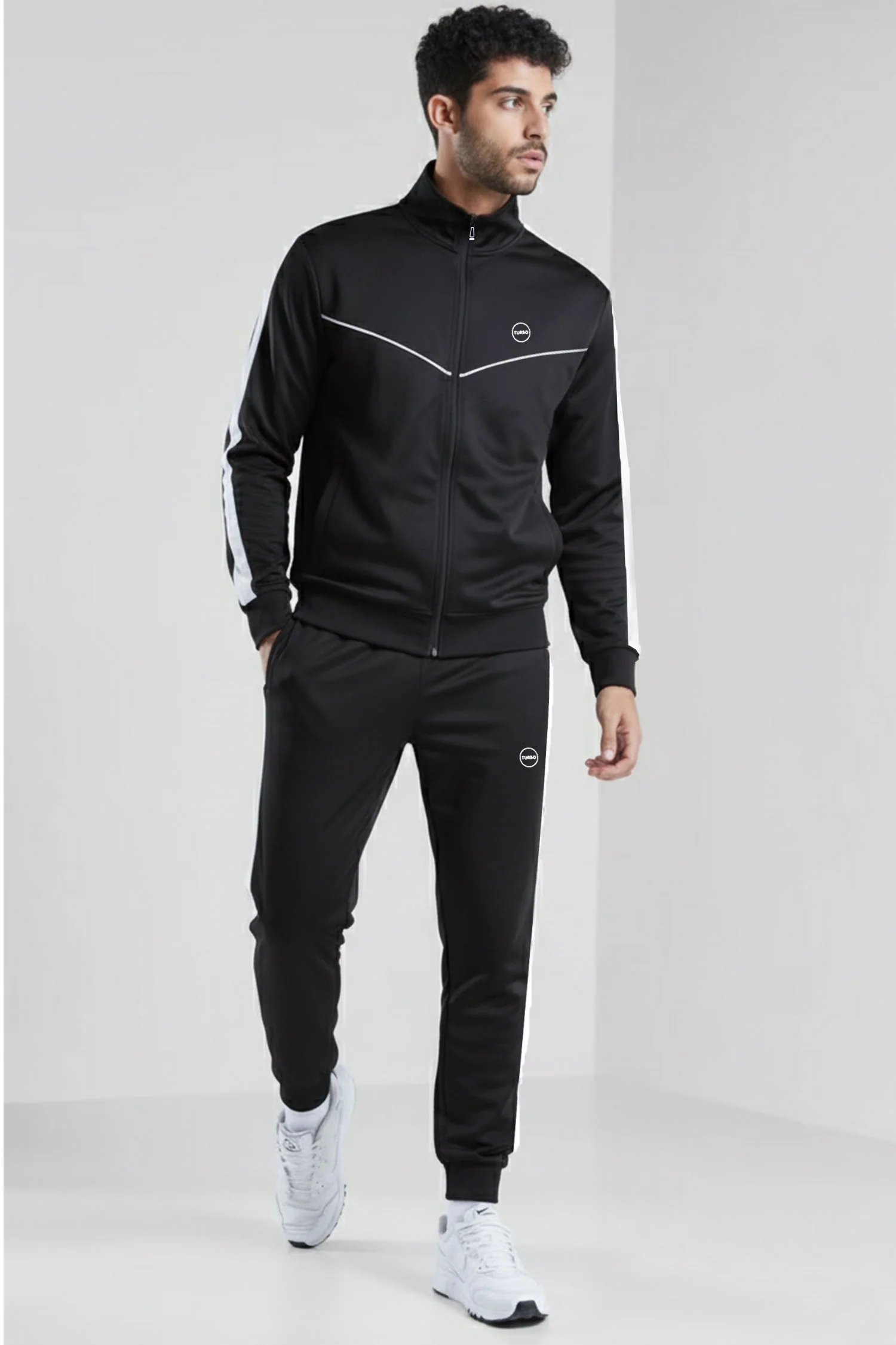 Turbo Athletic Runner Panelled Zipper Tracksuit - Image 7