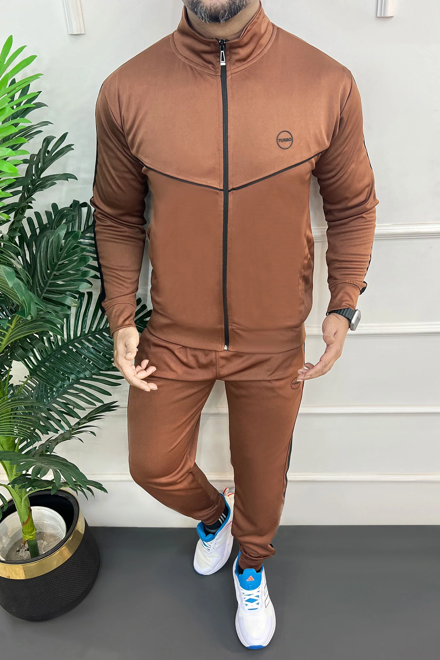 Turbo Athletic Runner Panelled Zipper Tracksuit