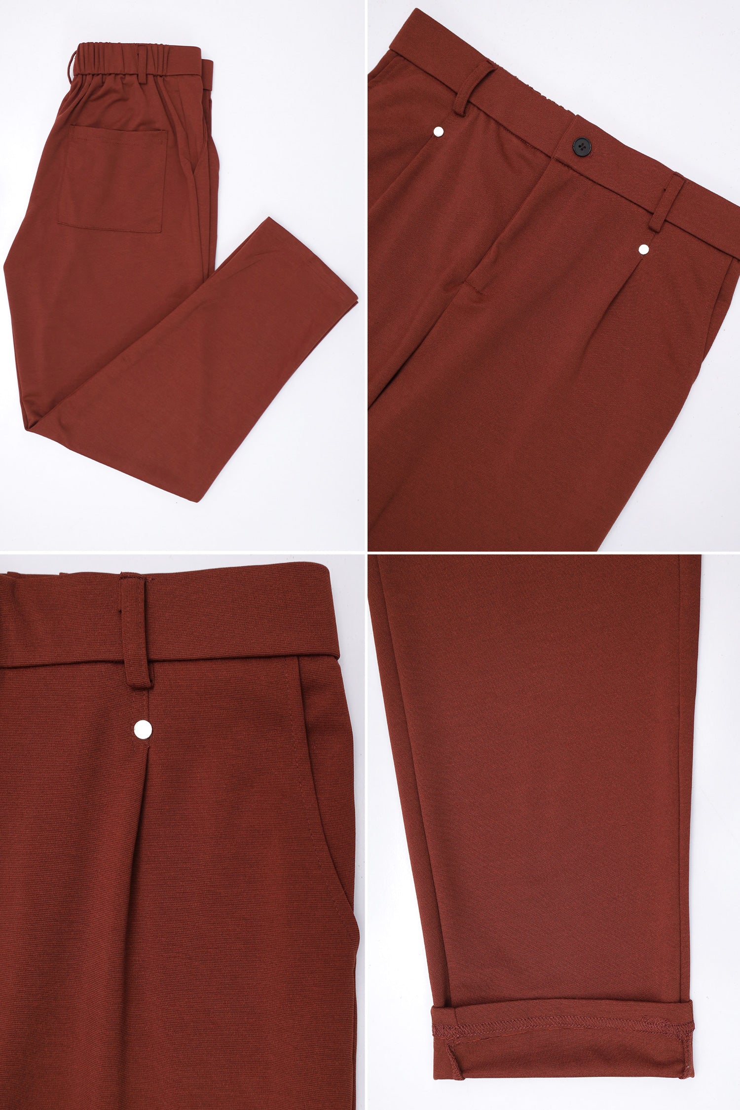 Turbo Belt Style Men's Imported Trouser In Maroon - Image 3