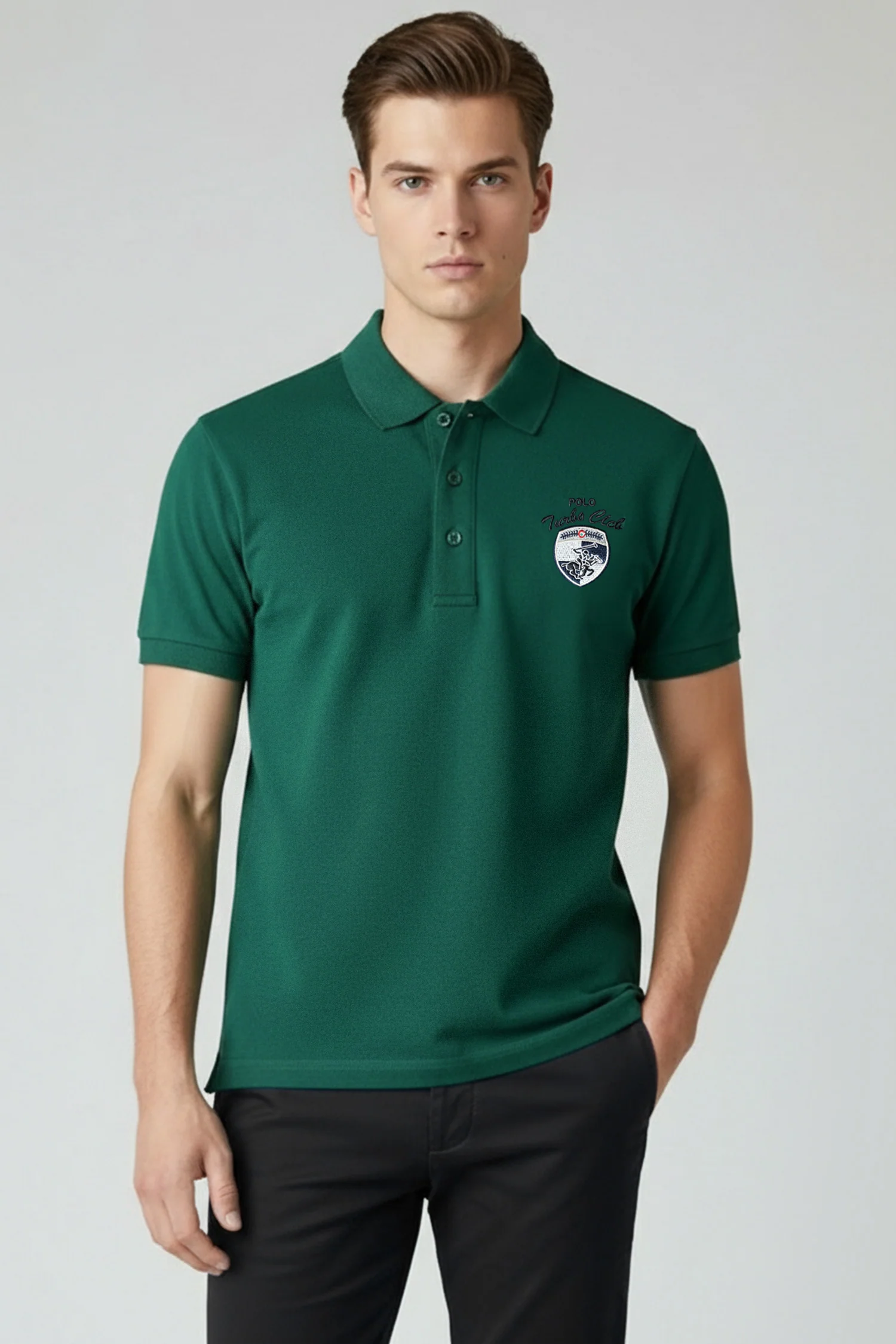 Turbo Bostn Cltics Team Men's Polo Shirt In Dark Green
