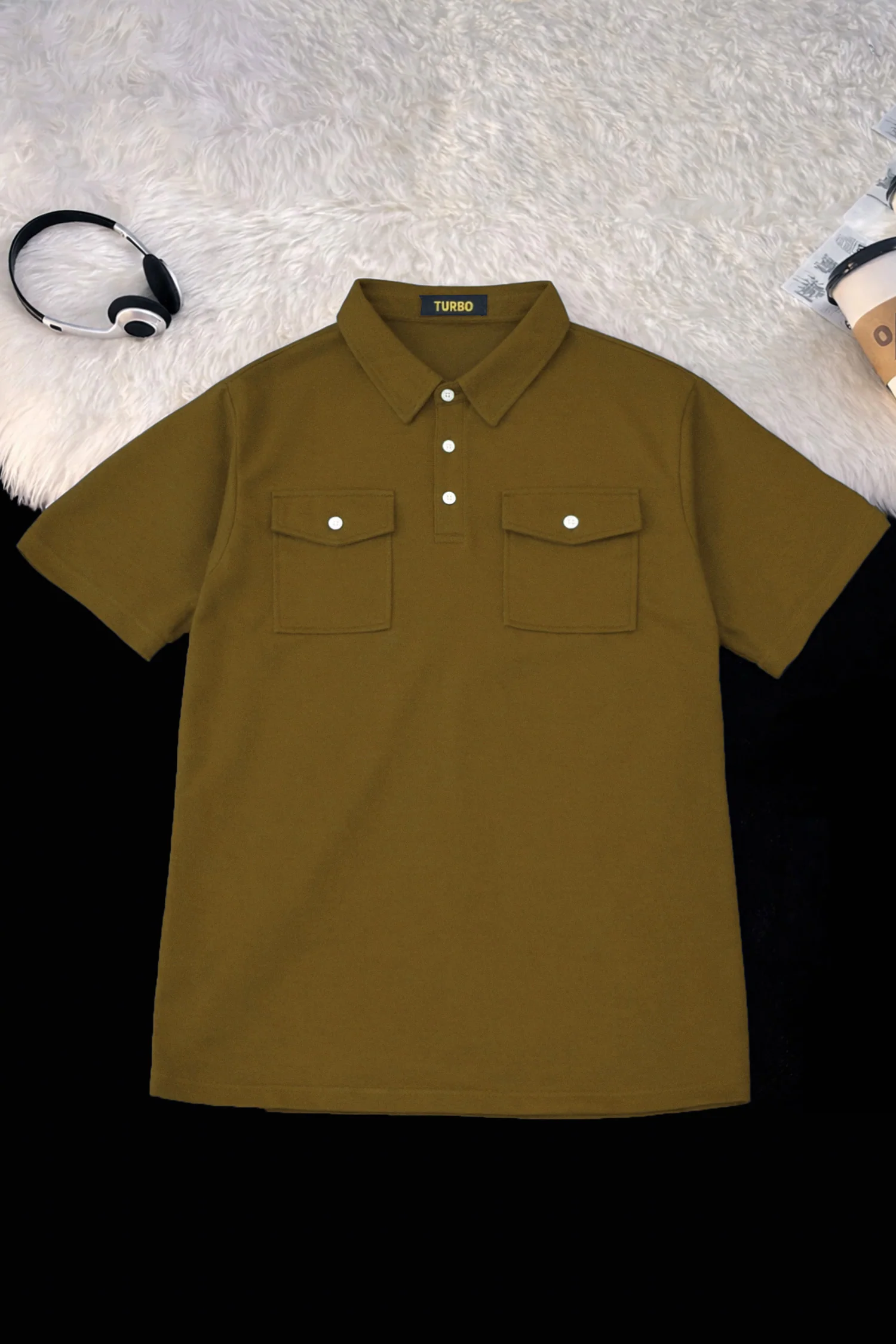 Turbo Classic Button Placket Men's Polo Shirt - Image 7