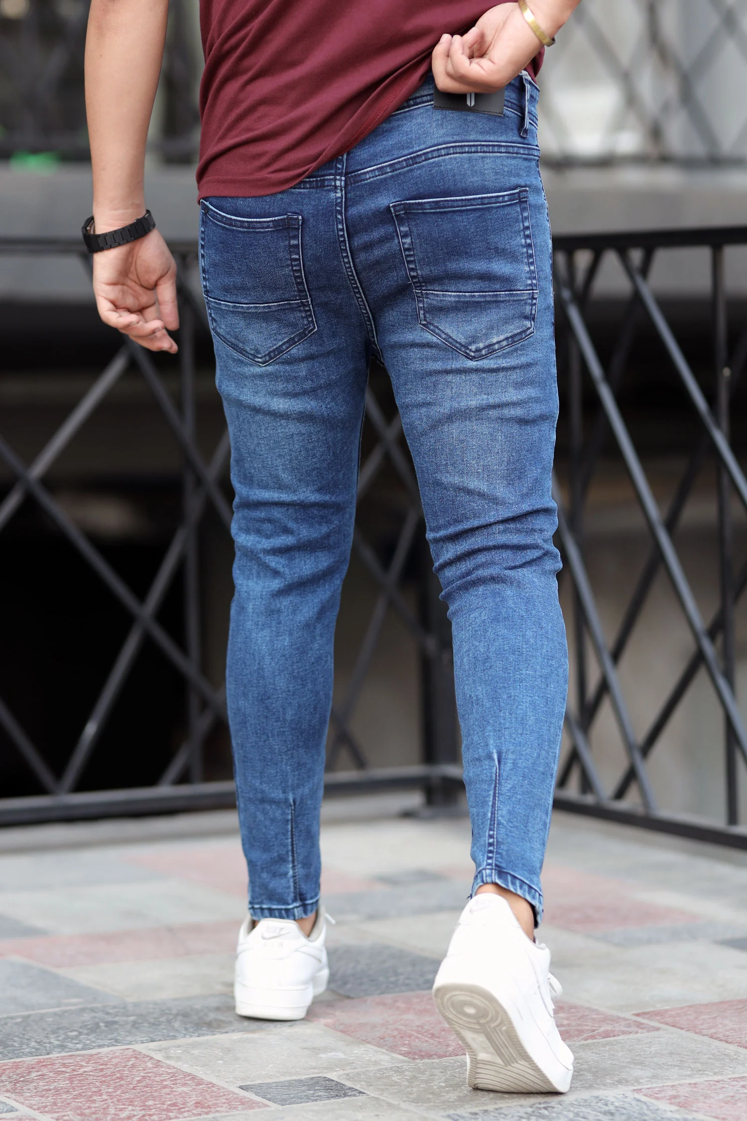 Turbo Commuter-Flex Slim Fit Jeans In Mid Blue - Image 4
