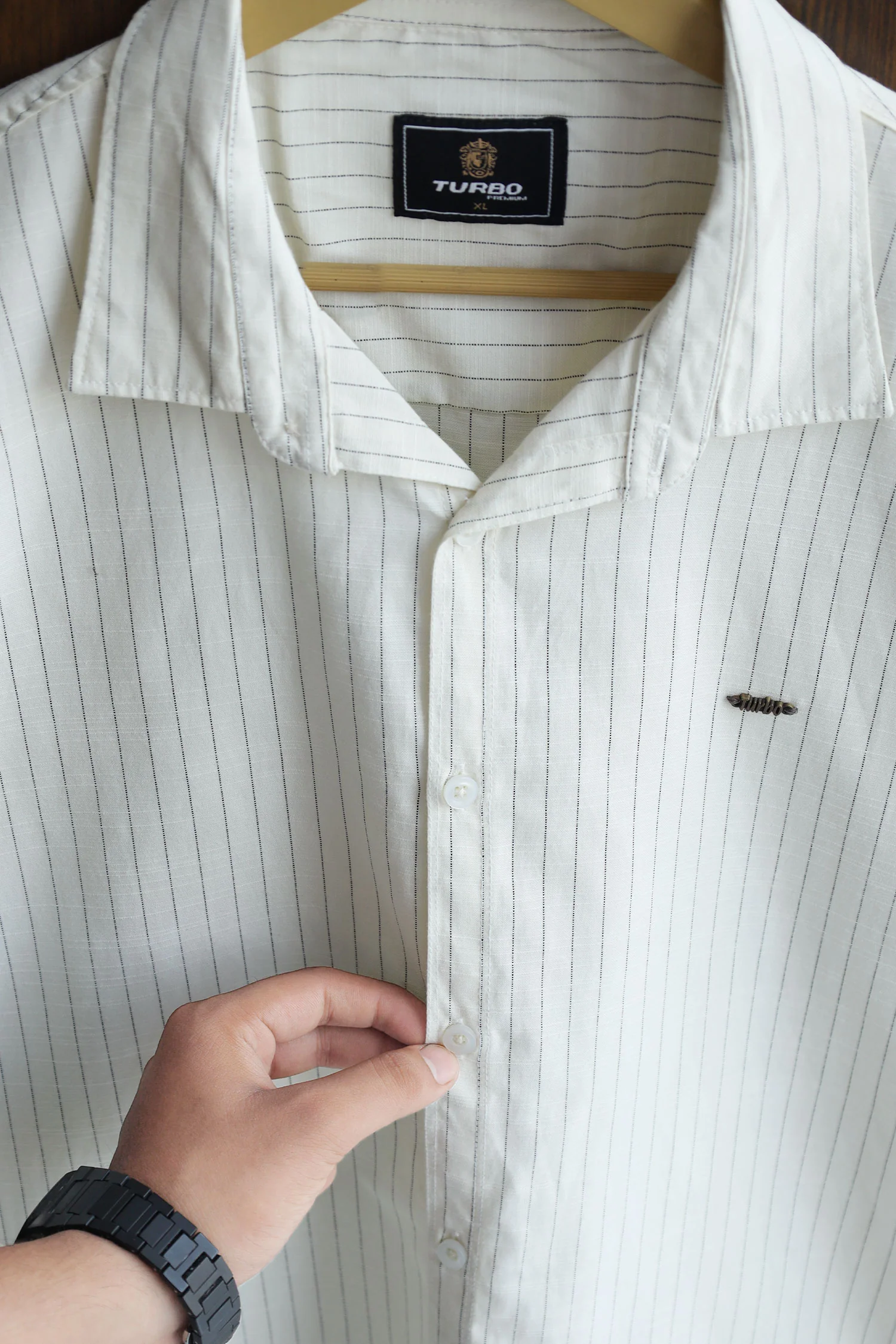 Turbo Creamline Striped Comfort Casual Shirt - Image 10