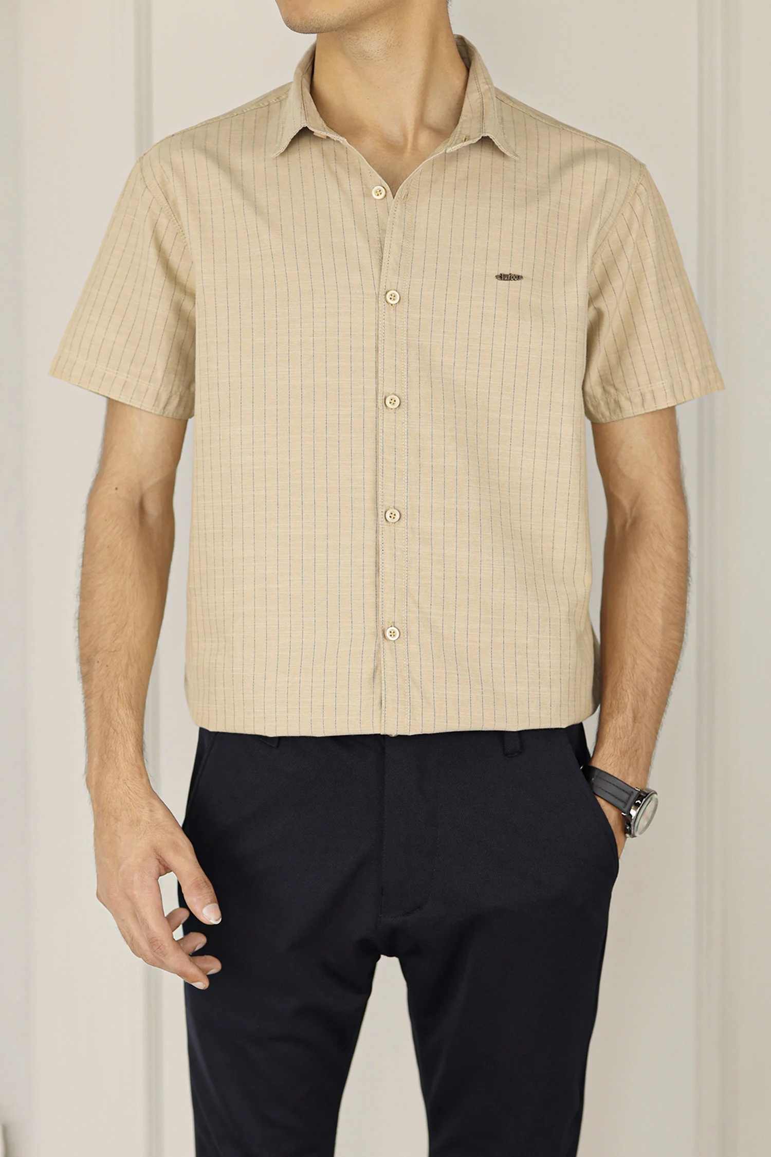 Turbo Creamline Striped Comfort Casual Shirt - Image 9
