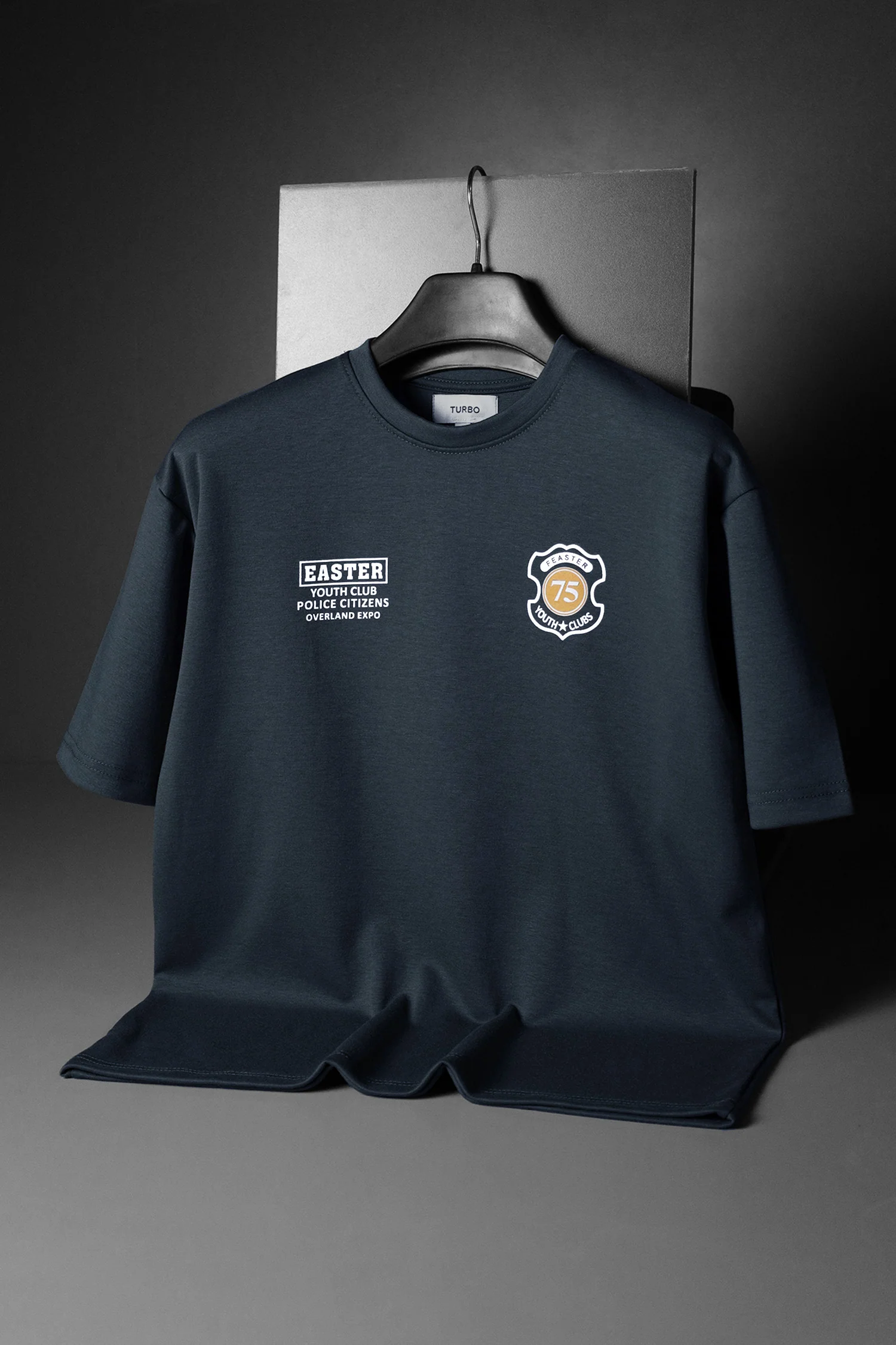 Turbo Distinctive Chest Design Oversize Tee - Image 7