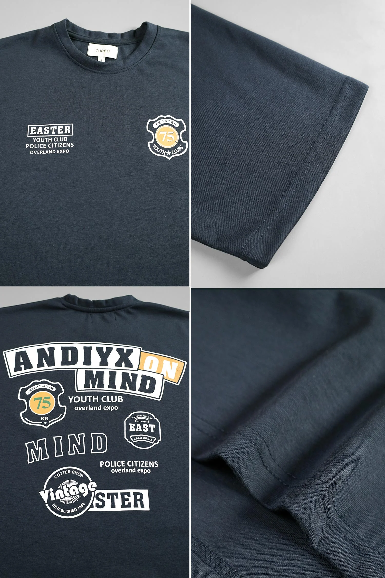 Turbo Distinctive Chest Design Oversize Tee - Image 8