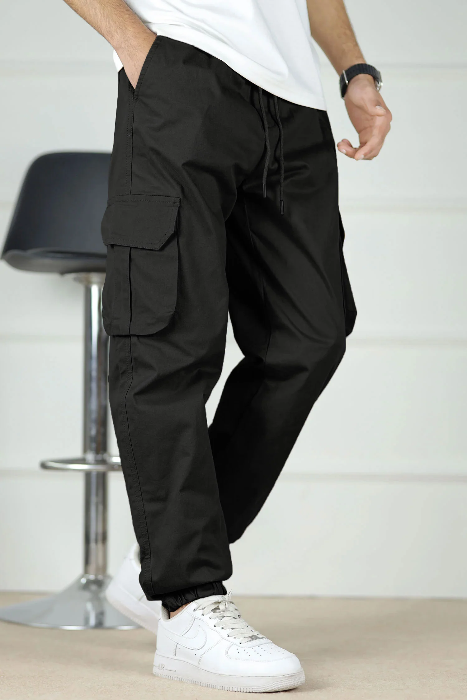 Turbo DrawString Pockets Cotton Cargo Trouser - Image 24