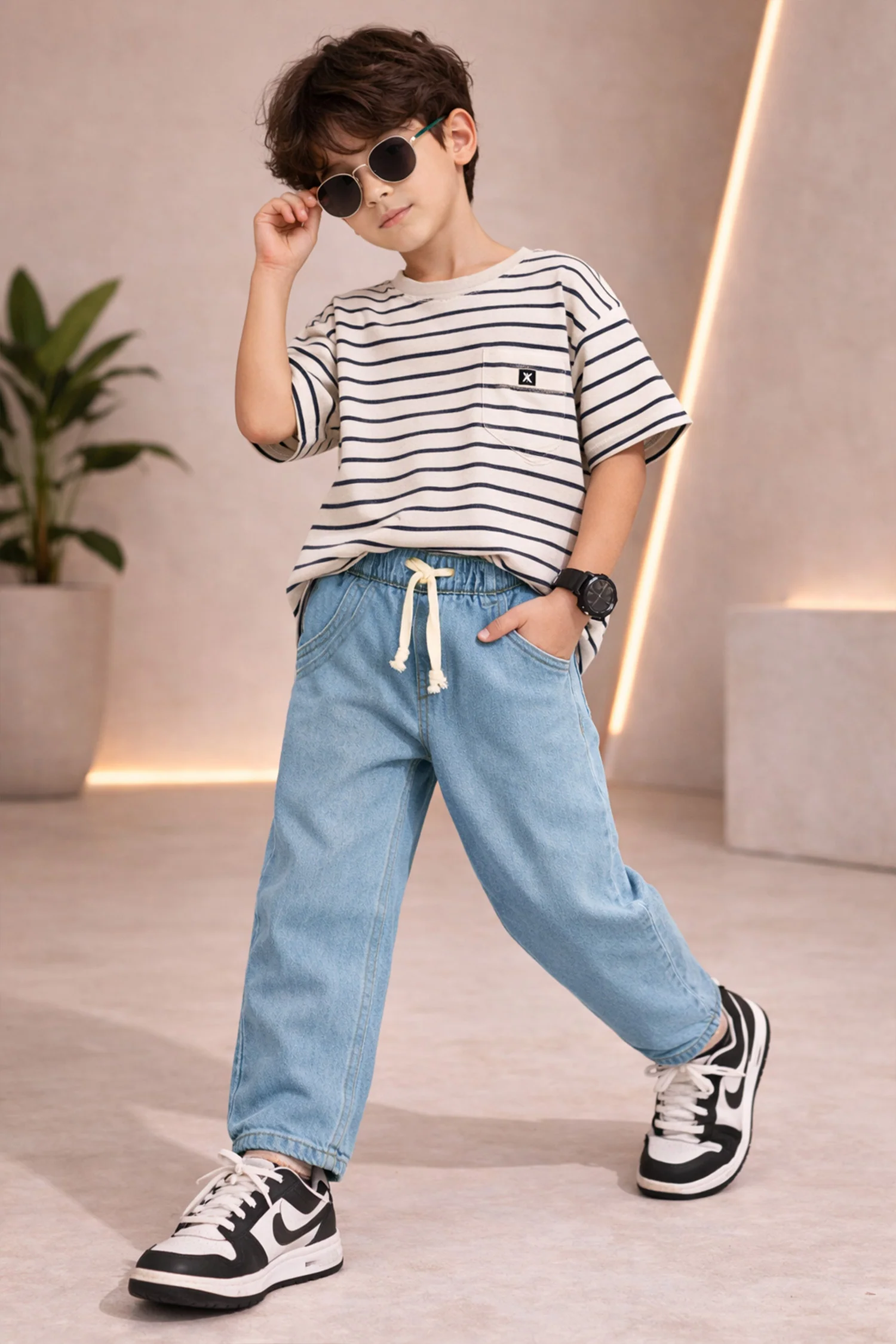 Turbo Denim Stretch Jeans For Boys - Image 3