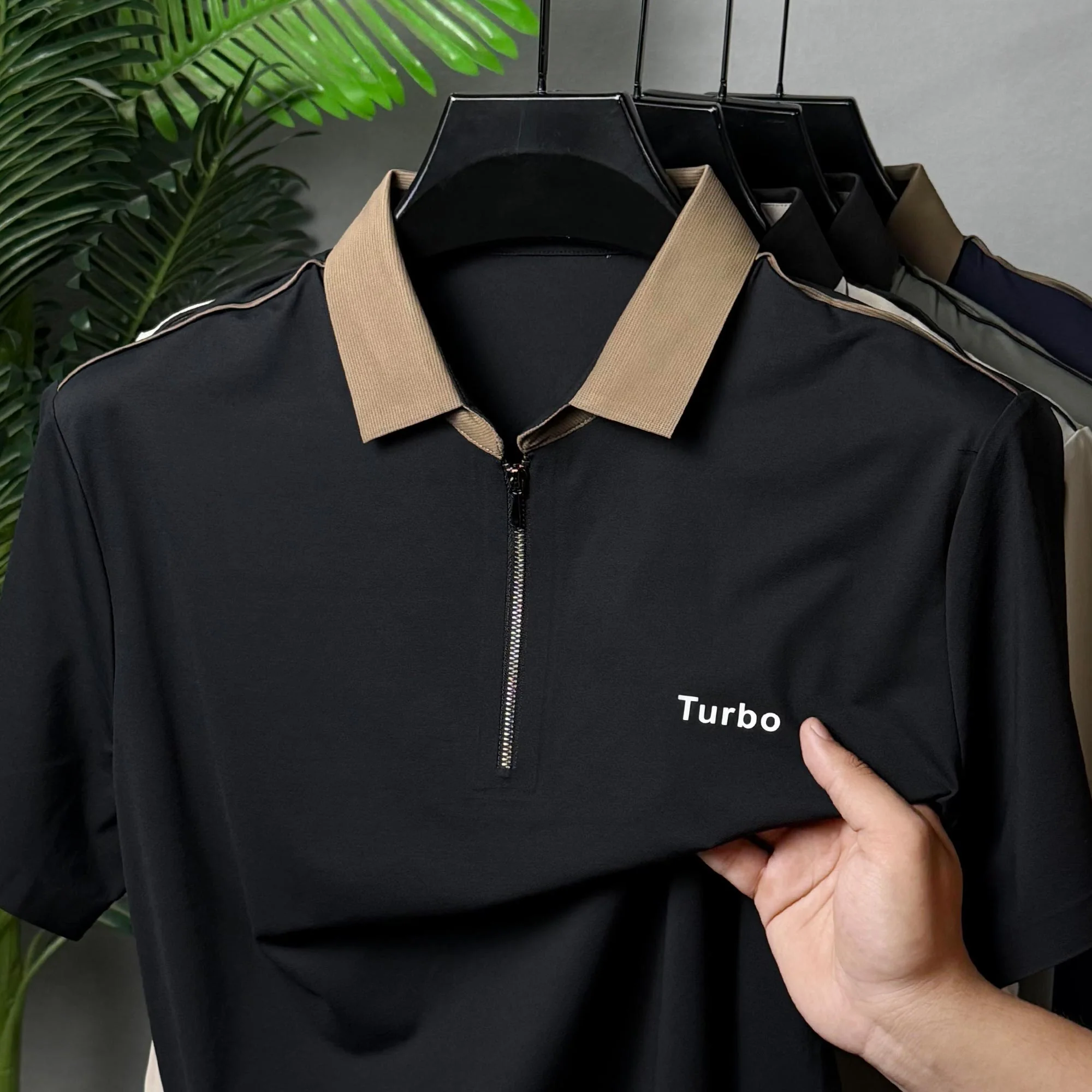 Turbo Dubilo Zipper Imp Silk Polo Shirt - Image 7