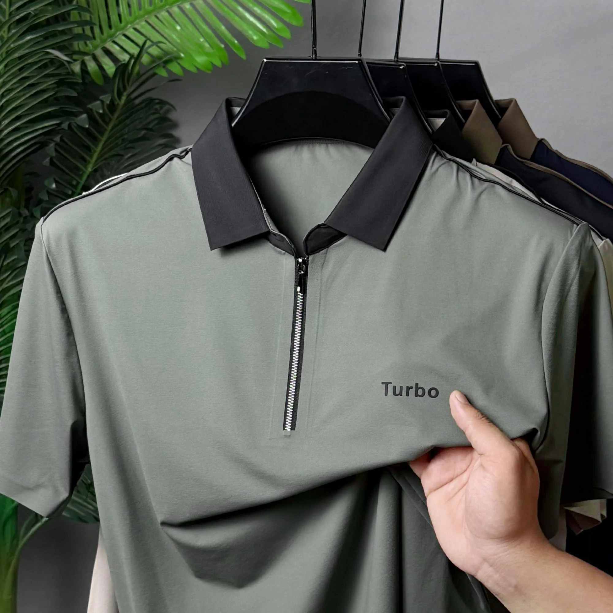 Turbo Dubilo Zipper Imp Silk Polo Shirt - Image 4