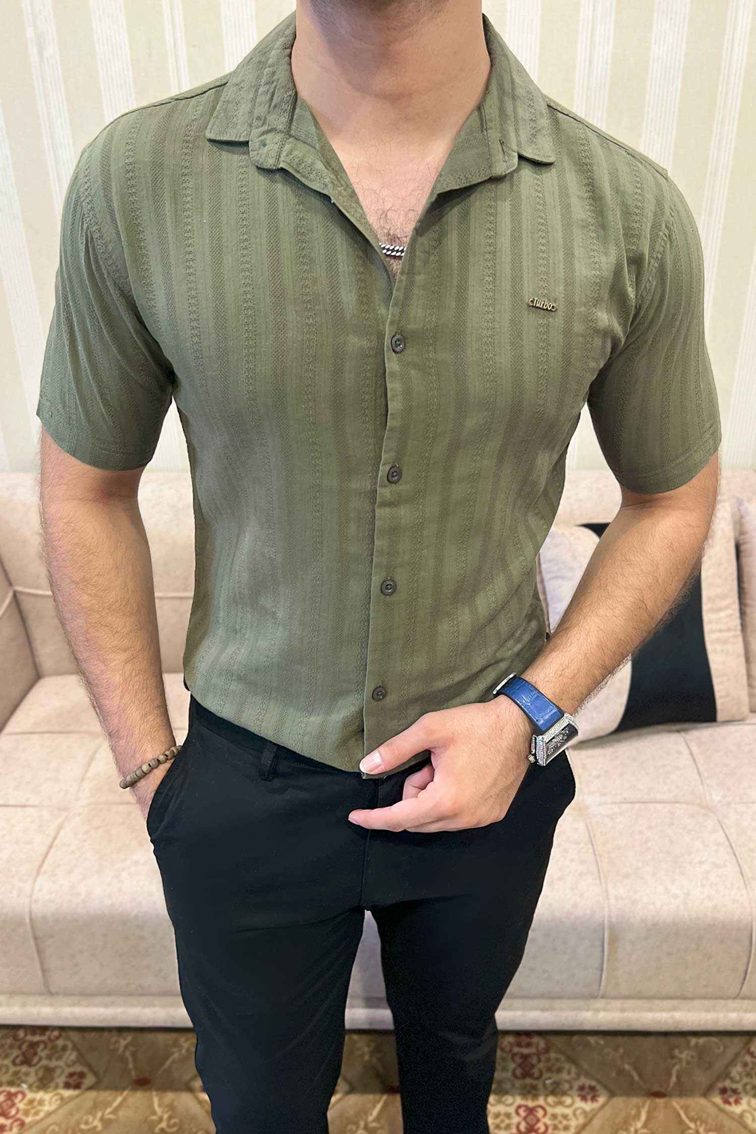 Turbo Endless Cool Embossed Casual Shirt - Image 25