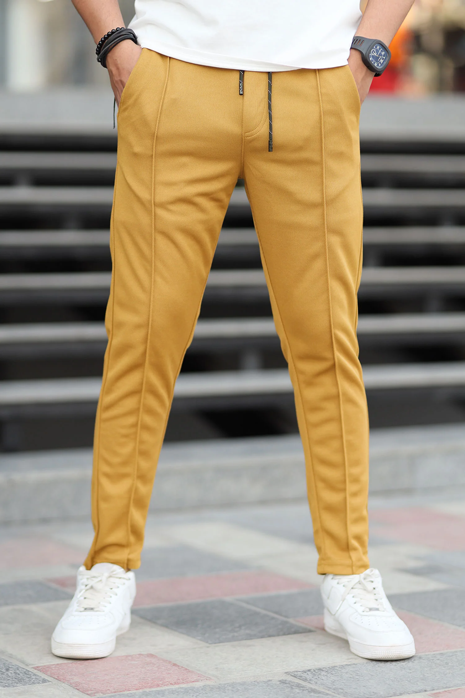 Turbo Fashion Smart Slim Fit Trouser In Camel - Image 2