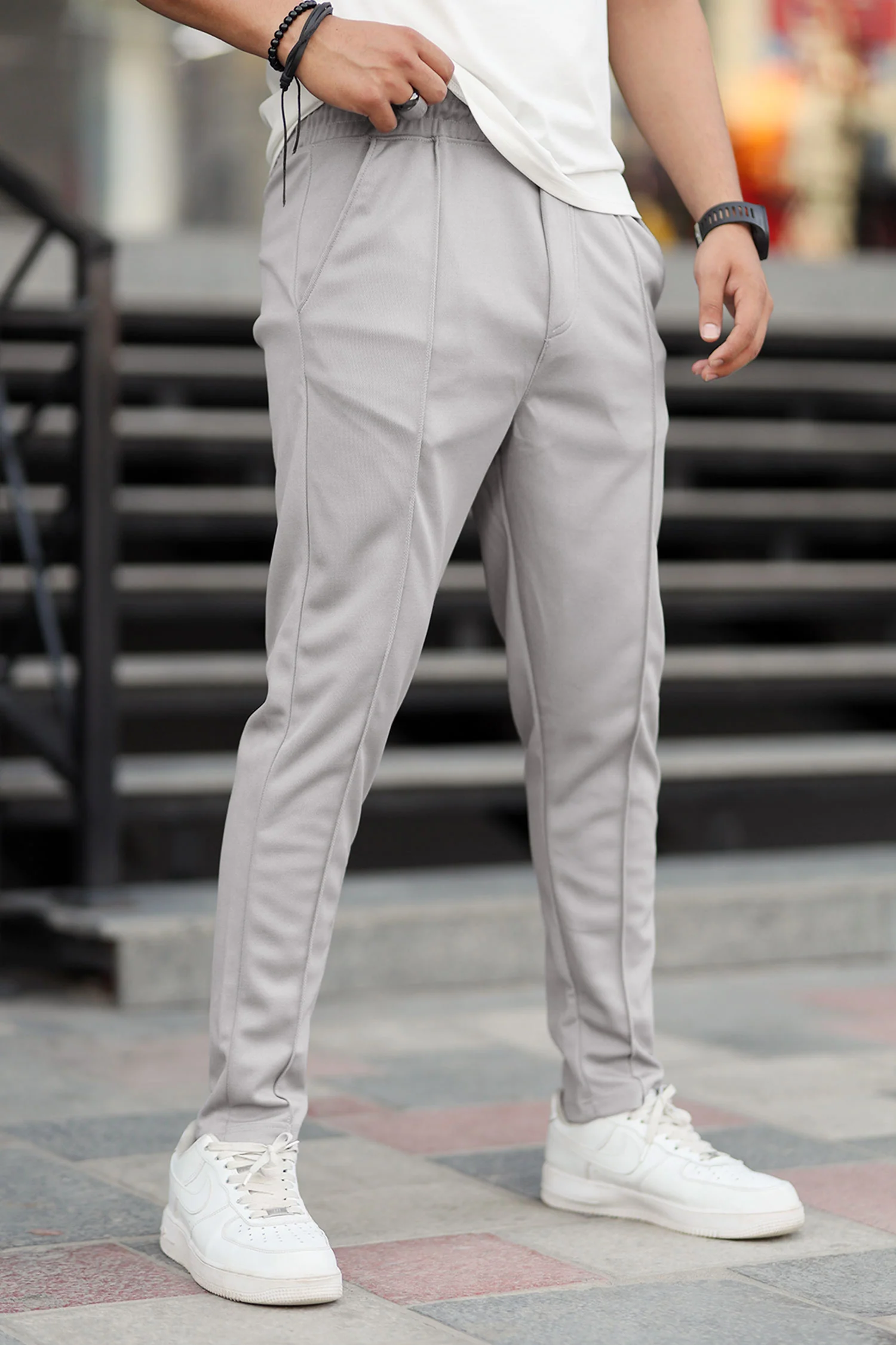 Turbo Fashion Smart Slim Fit Trouser In Grey - Image 3
