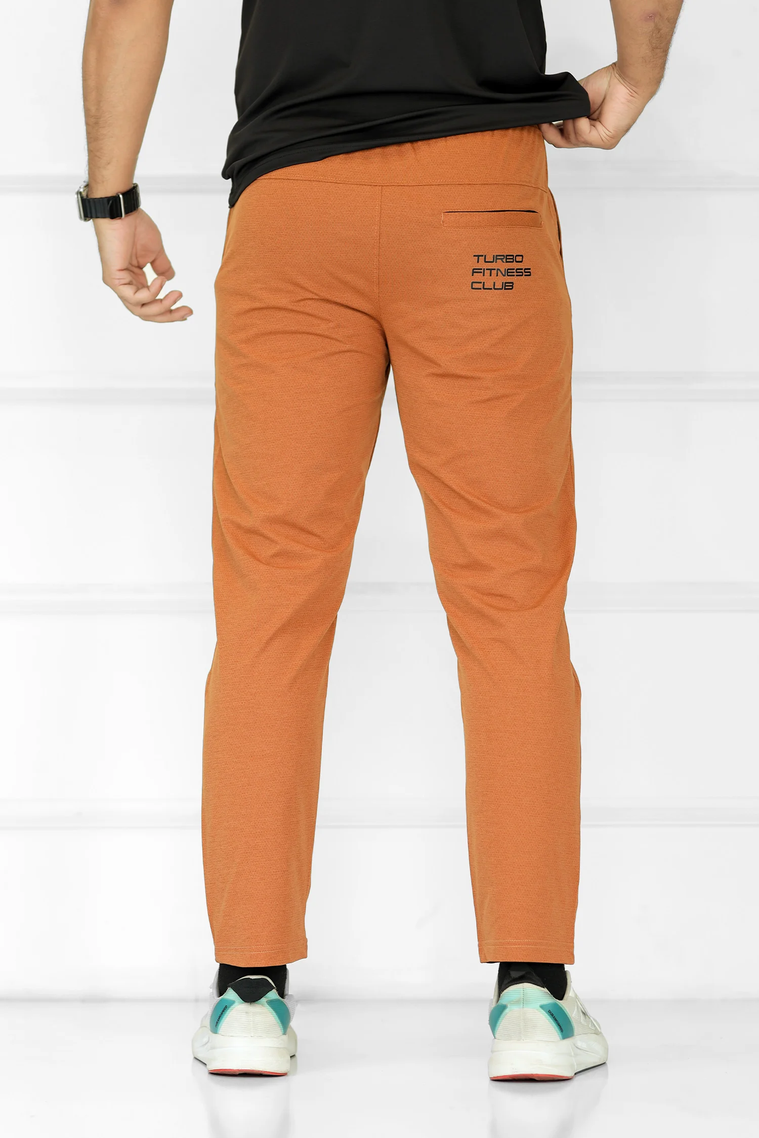 Turbo 'Fitness Club' Team Issue Sportswear Men's Dryfit Trouser In Rust - Image 3