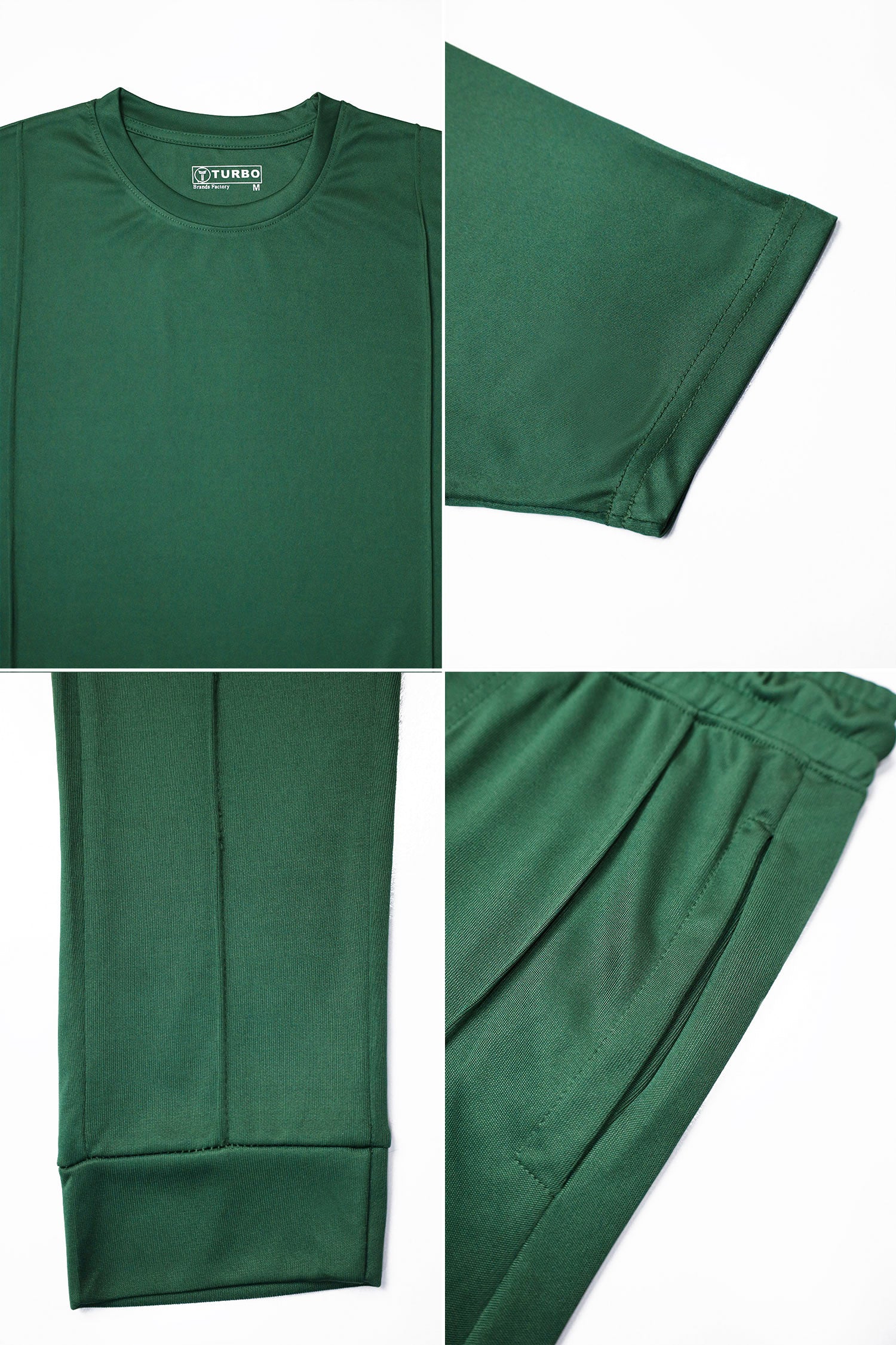 Turbo Front Line Men's Tracksuit In Green - Image 3