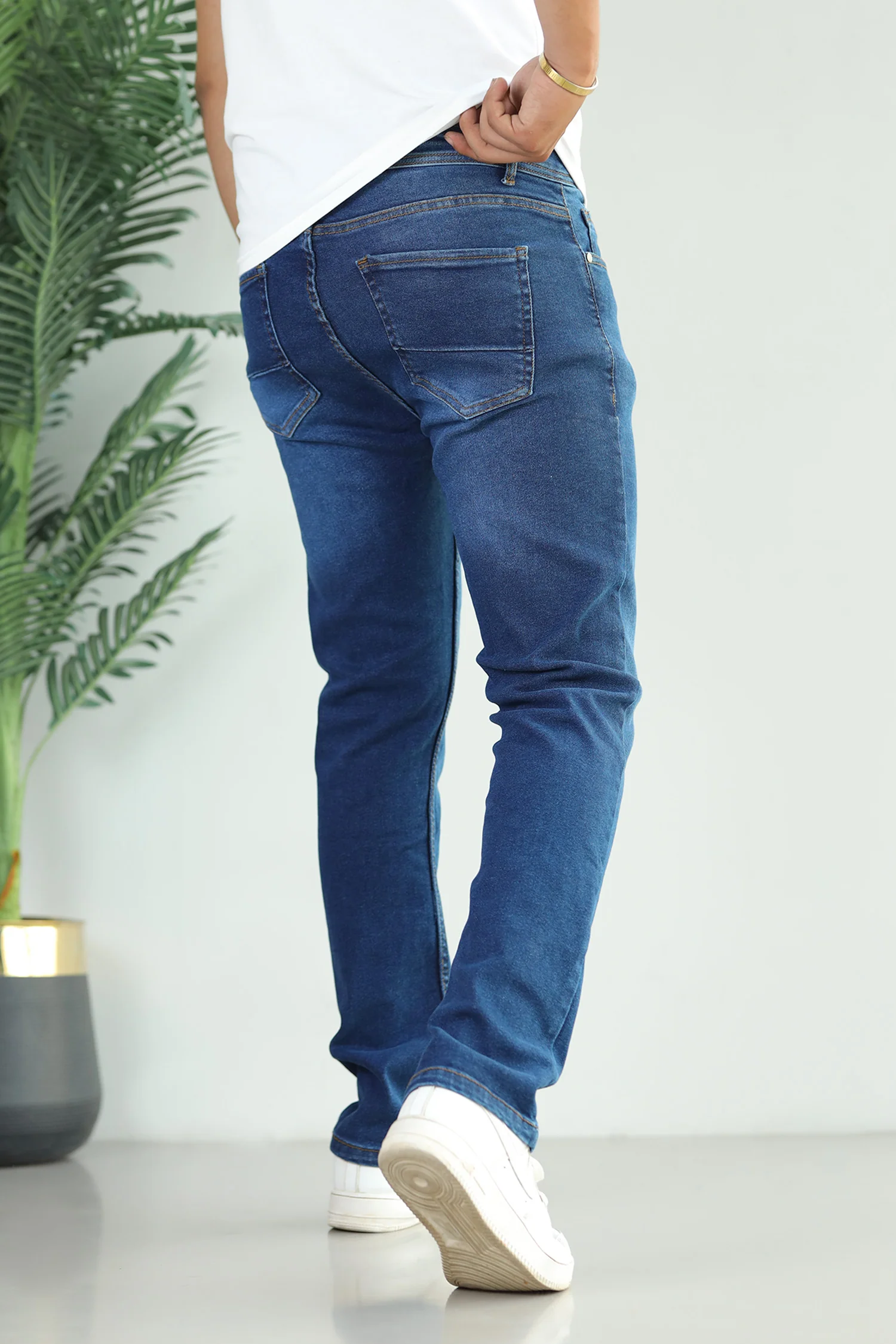 Turbo Kinetic-Move Tech Slim Fit Jeans In Navy Blue - Image 4