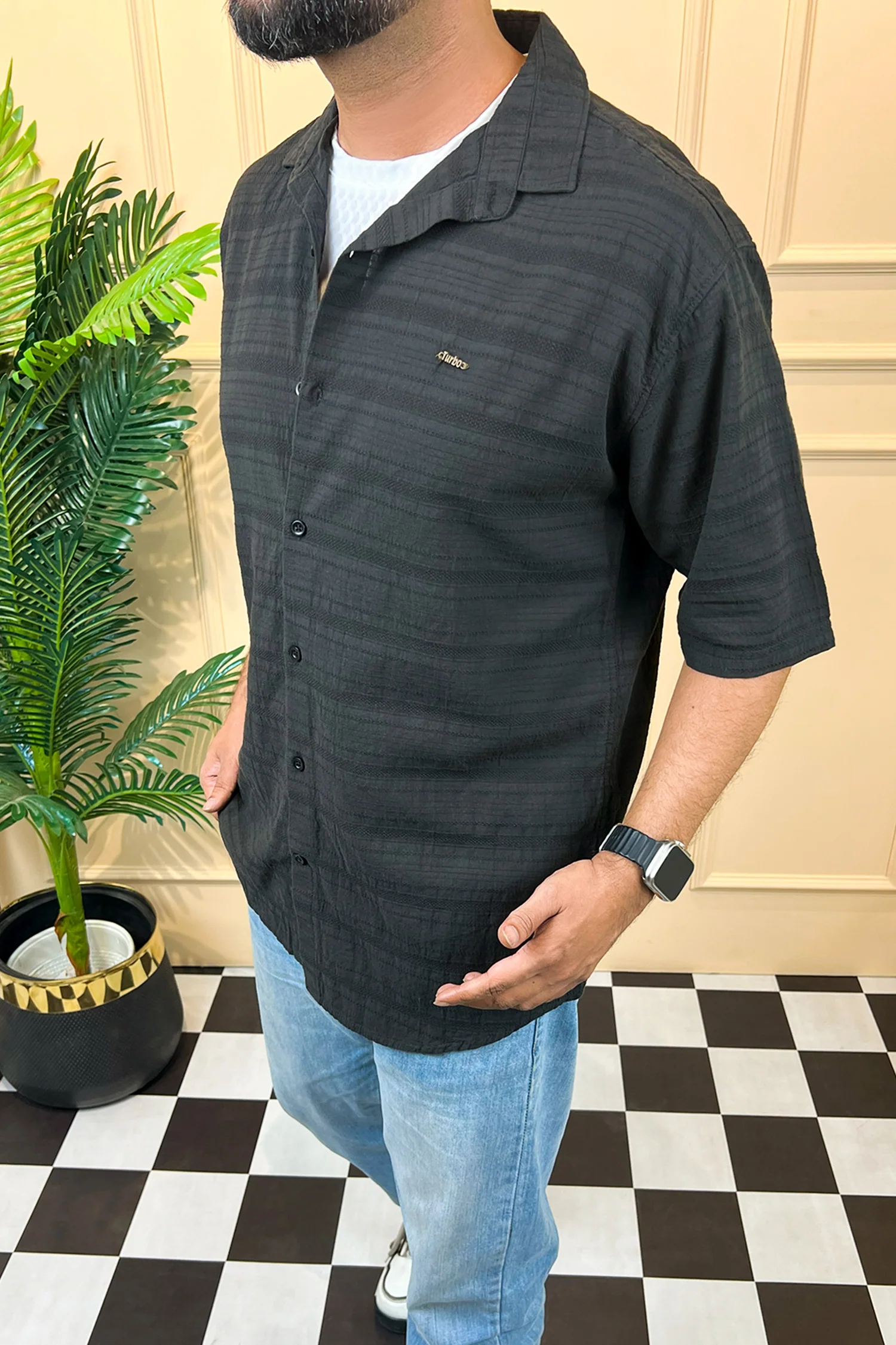 Turbo Knit Craft Crochet Casual Shirt - Image 15
