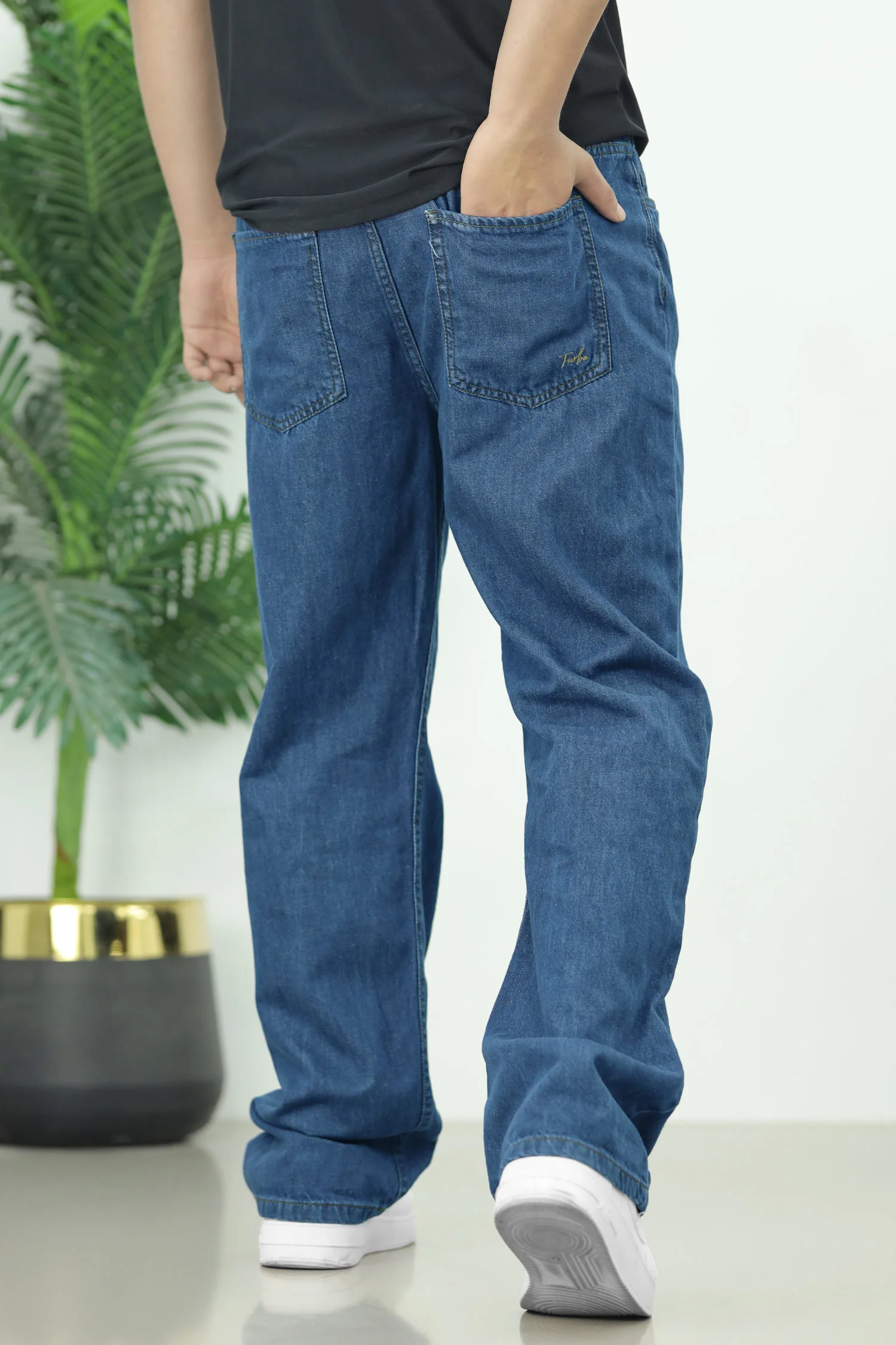 Turbo Loose Bottom Front Line Denim Jeans - Image 11
