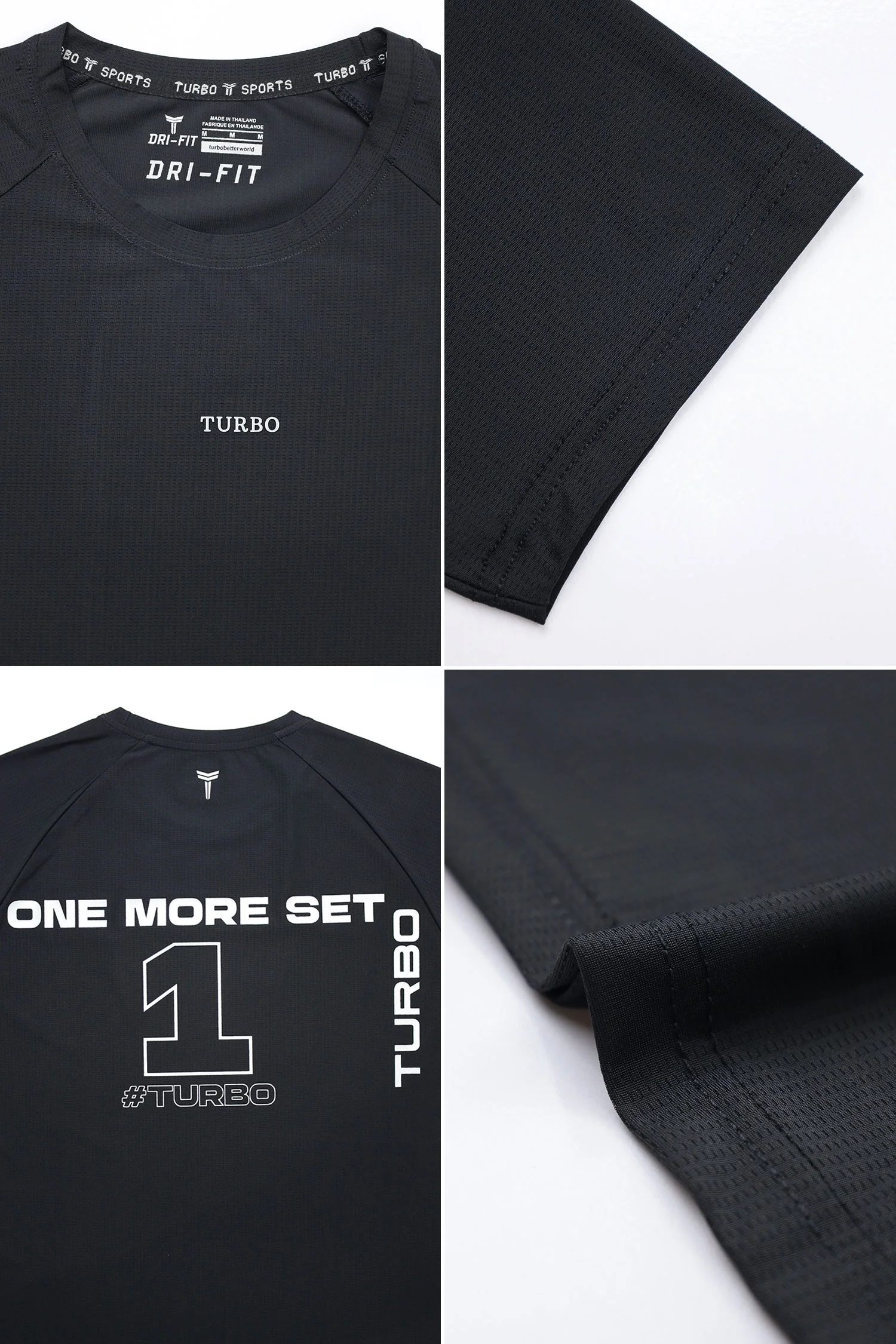 Turbo 'Men's One More Set' Drop Shoulder Dry-Fit Tee - Image 8