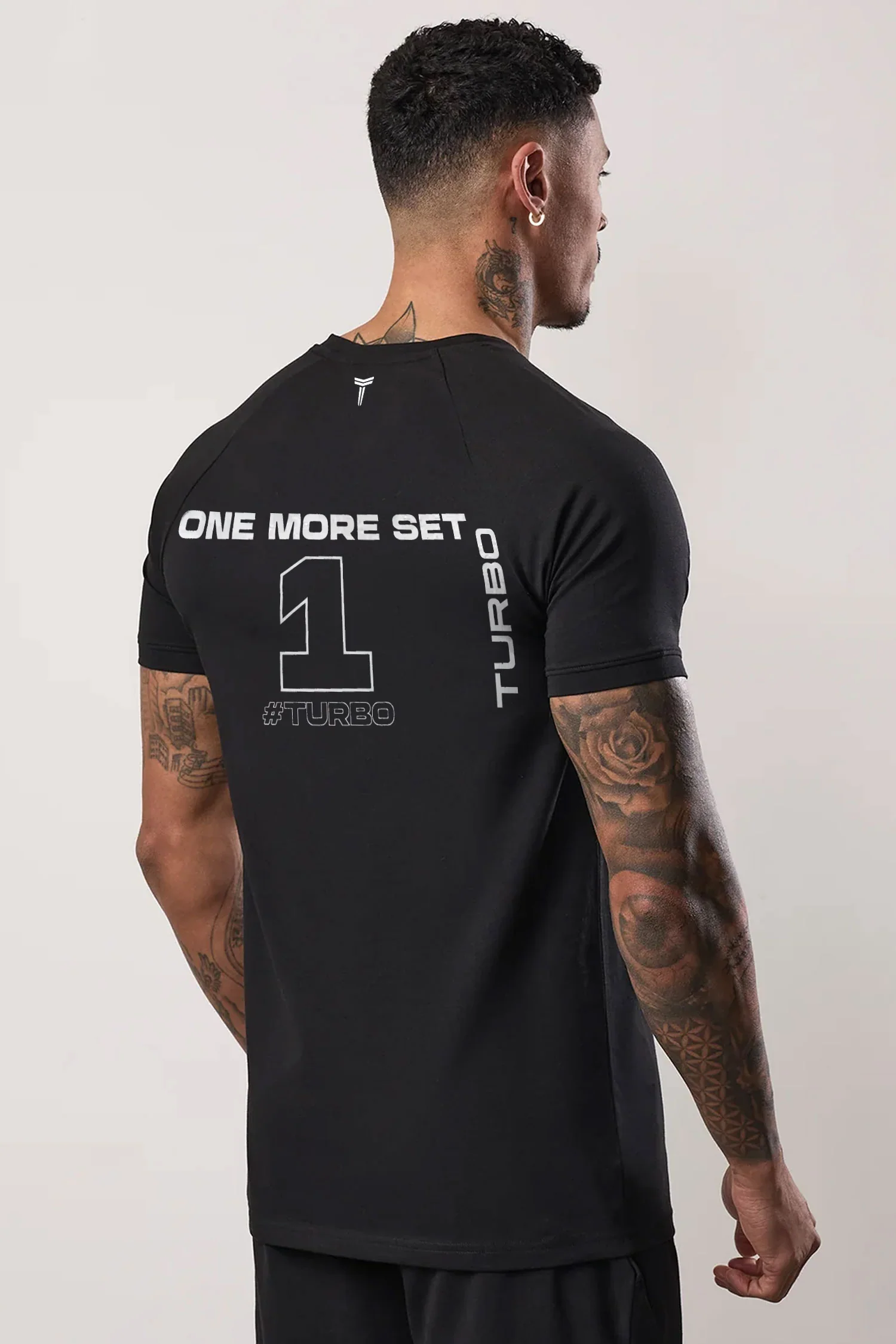 Turbo 'Men's One More Set' Drop Shoulder Dry-Fit Tee - Image 5