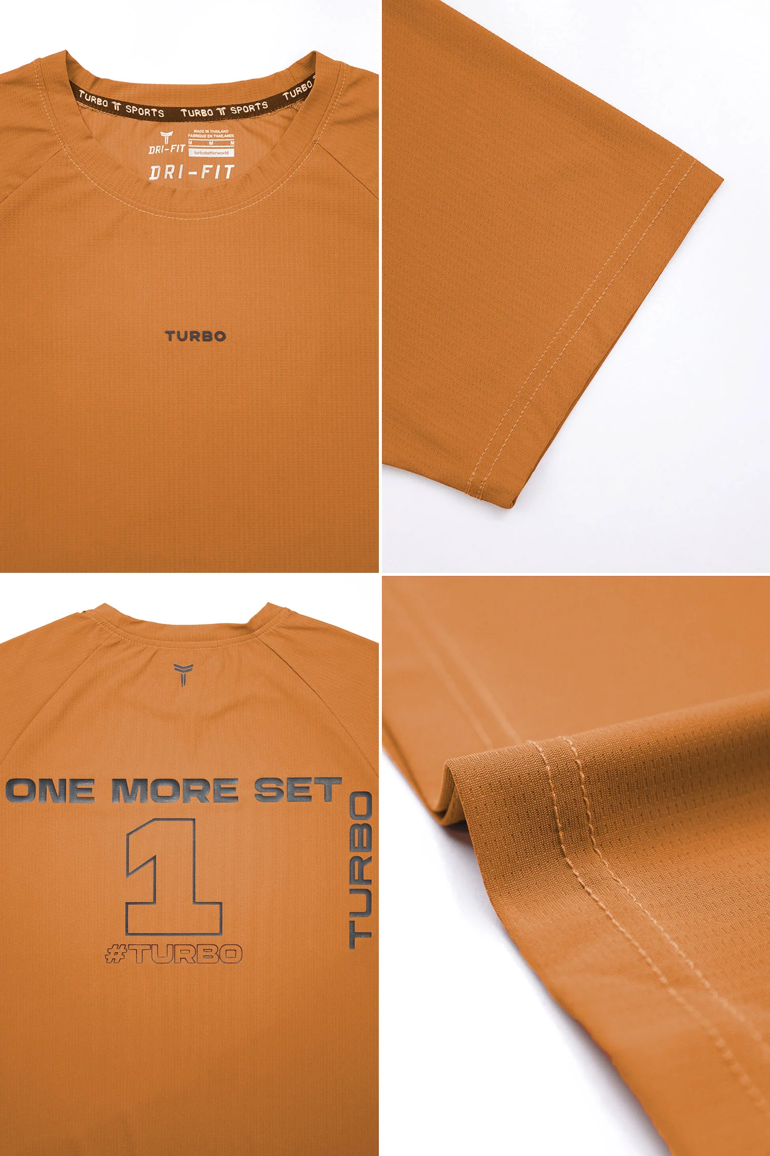 Turbo 'Men's One More Set' Drop Shoulder Dry-Fit Tee - Image 4