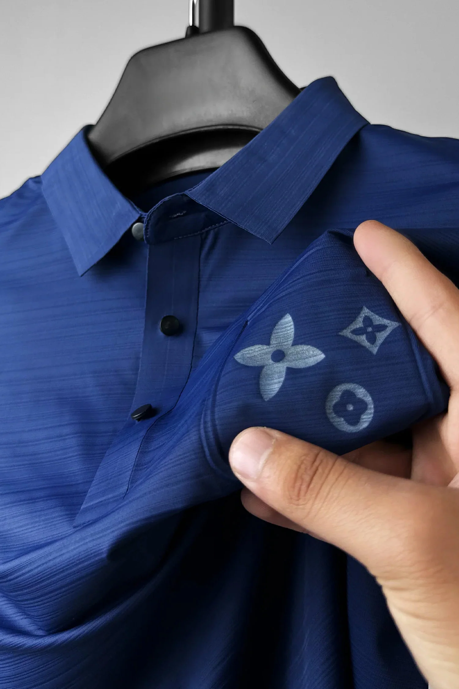 Turbo Midnight Self Lining Men's Polo Shirt In Navy Blue - Image 2