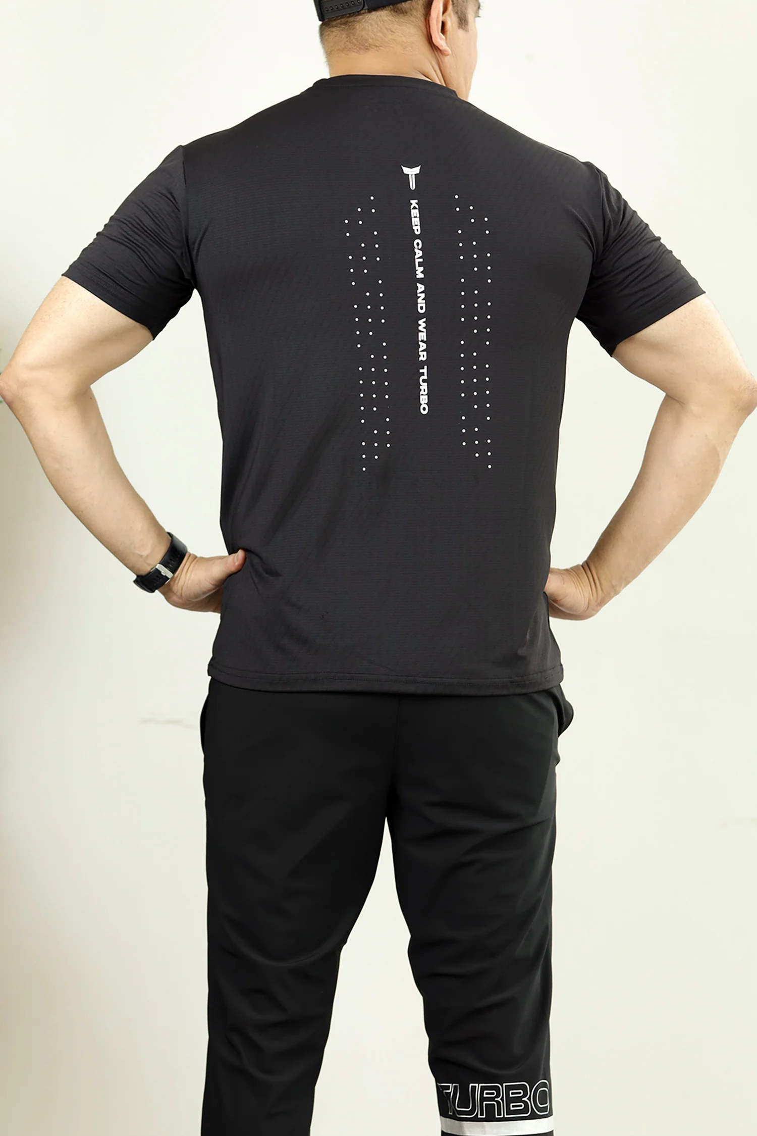 Turbo Motivational Quote ClimaCool Dry-Fit Tee In Black - Image 3