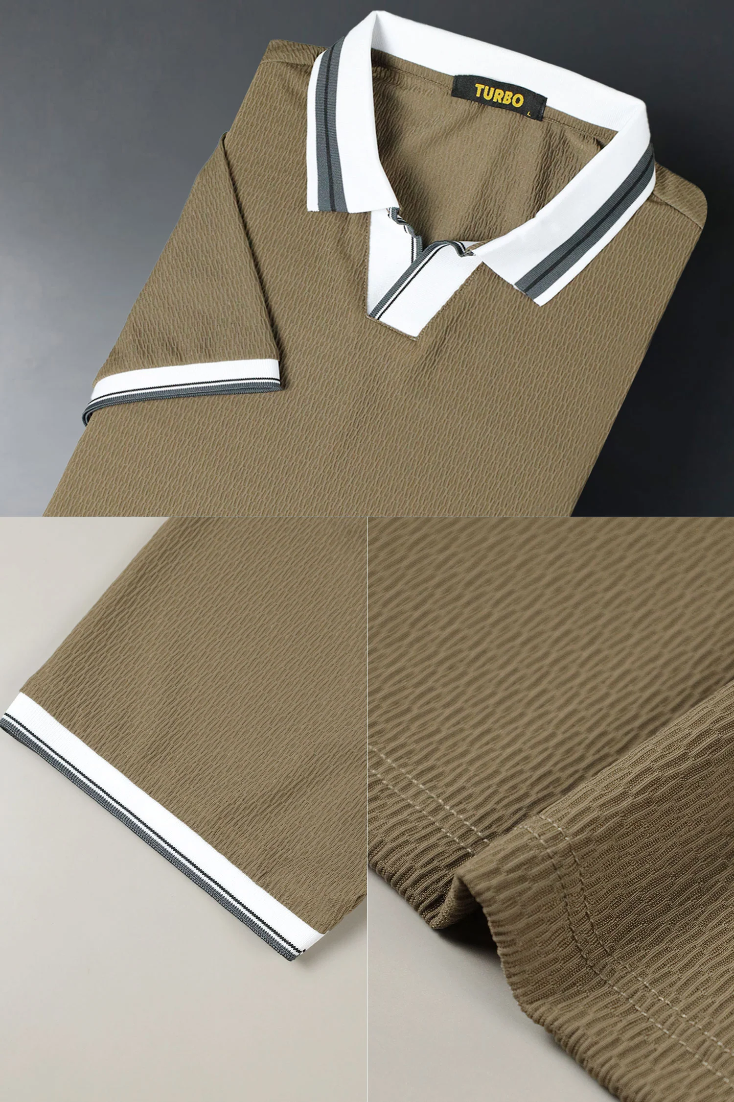 Turbo Old Money Culture Imp Silk Polo Shirt In Brown - Image 3