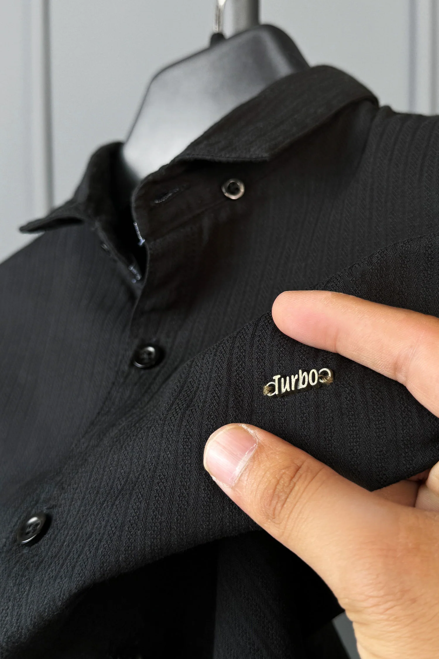 Turbo Organic MonoChromatic Long Sleeve Cotton Casual Shirt - Image 12
