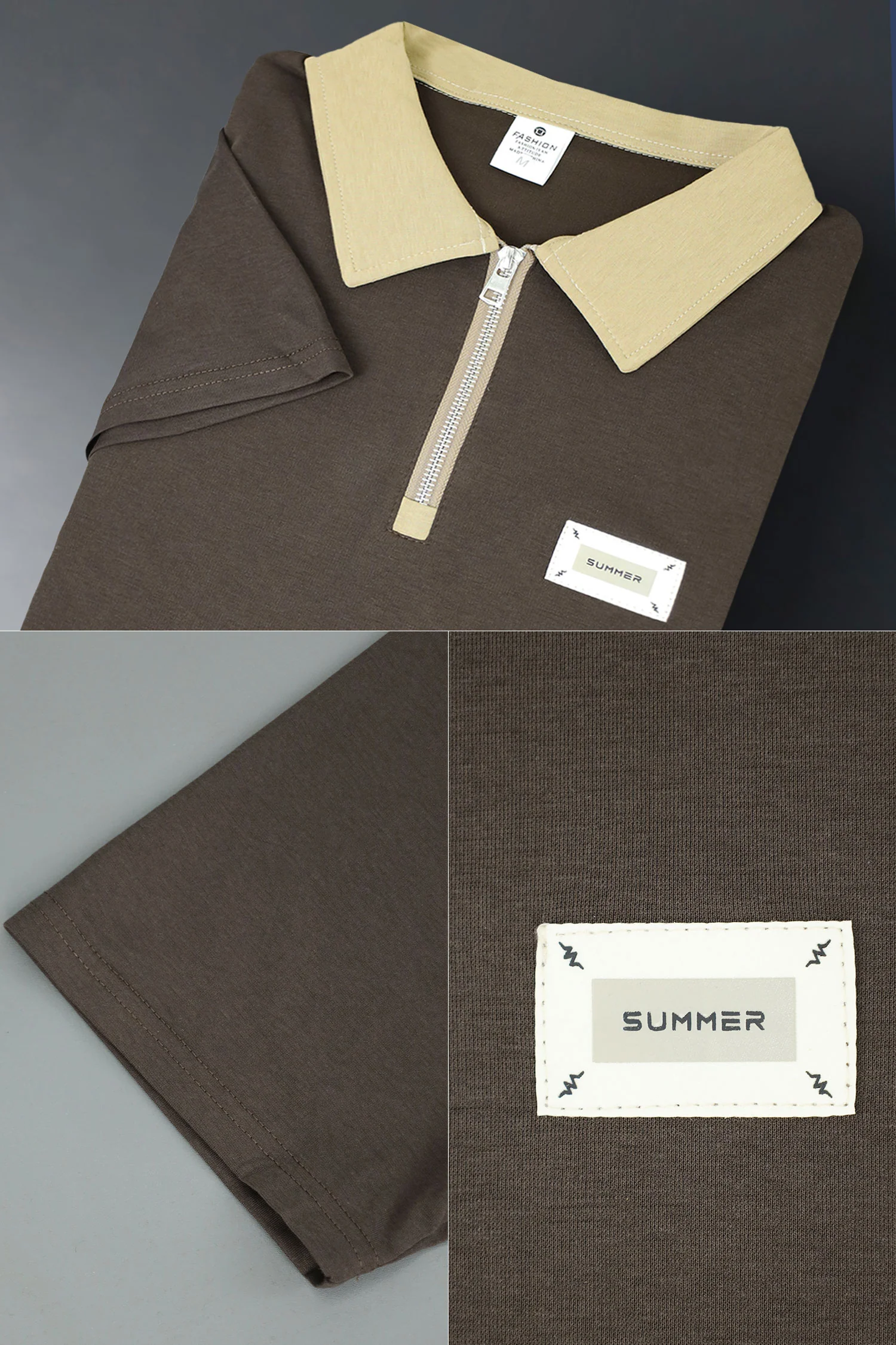 Turbo Performance Cut Men's Polo Shirt In Coffee - Image 3