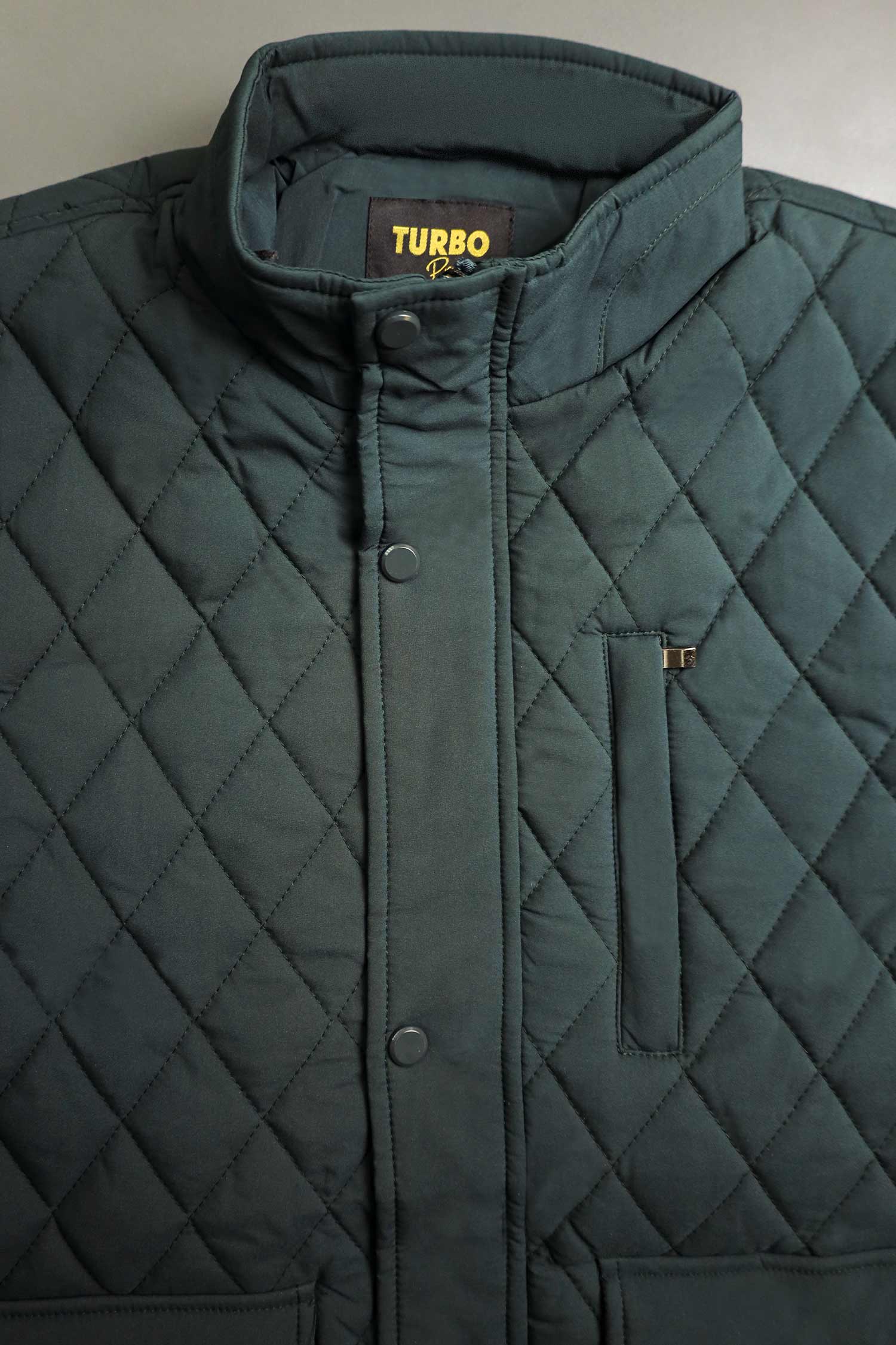 Turbo Placket Pockets Quilted Light Weight Jacket - Image 13