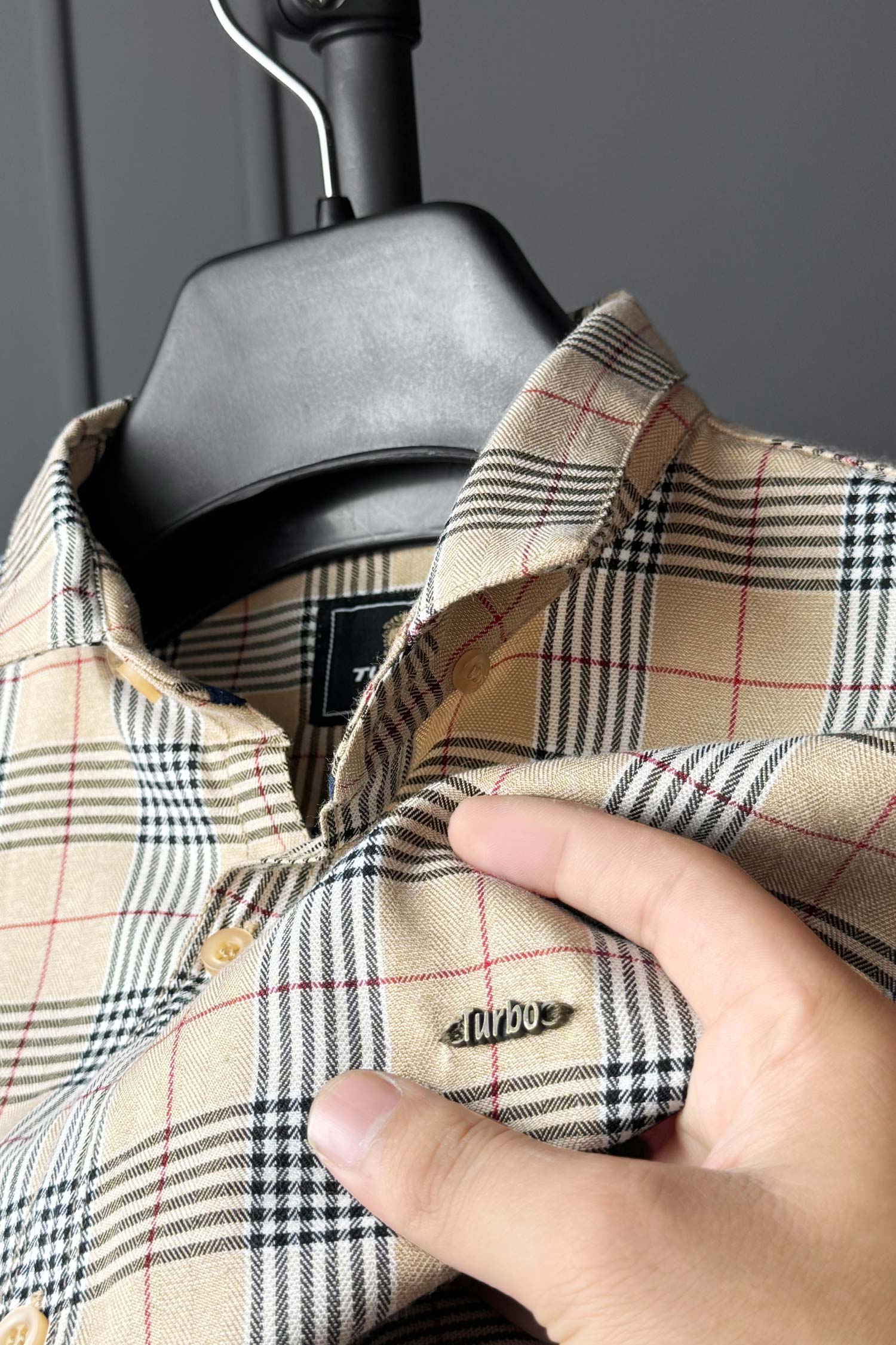 Turbo Plaid Pattern Creation Long Sleeve Cotton Casual Shirt - Image 2
