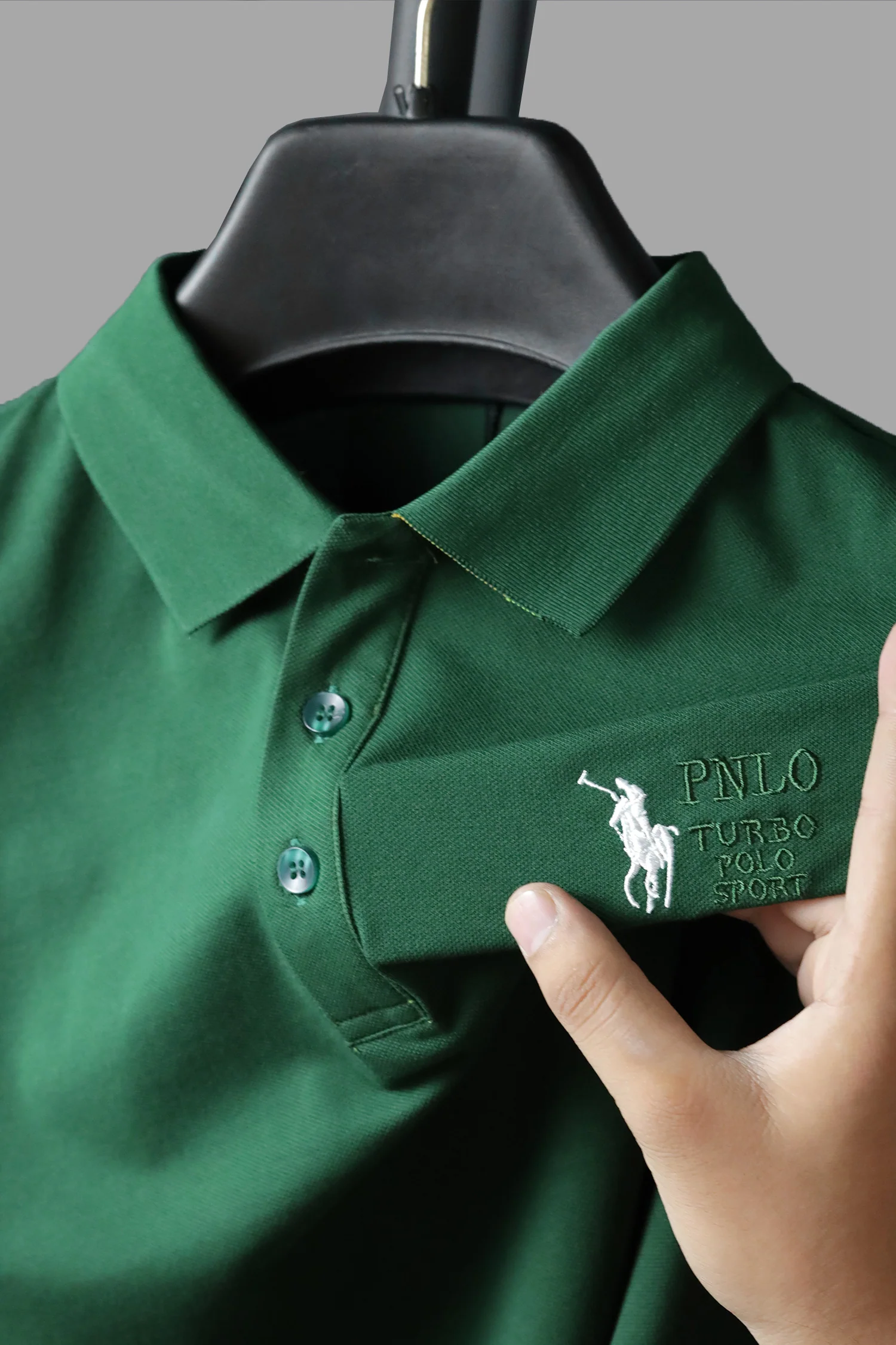 Turbo Polo Collar Tipping Men's Polo Shirt - Image 10