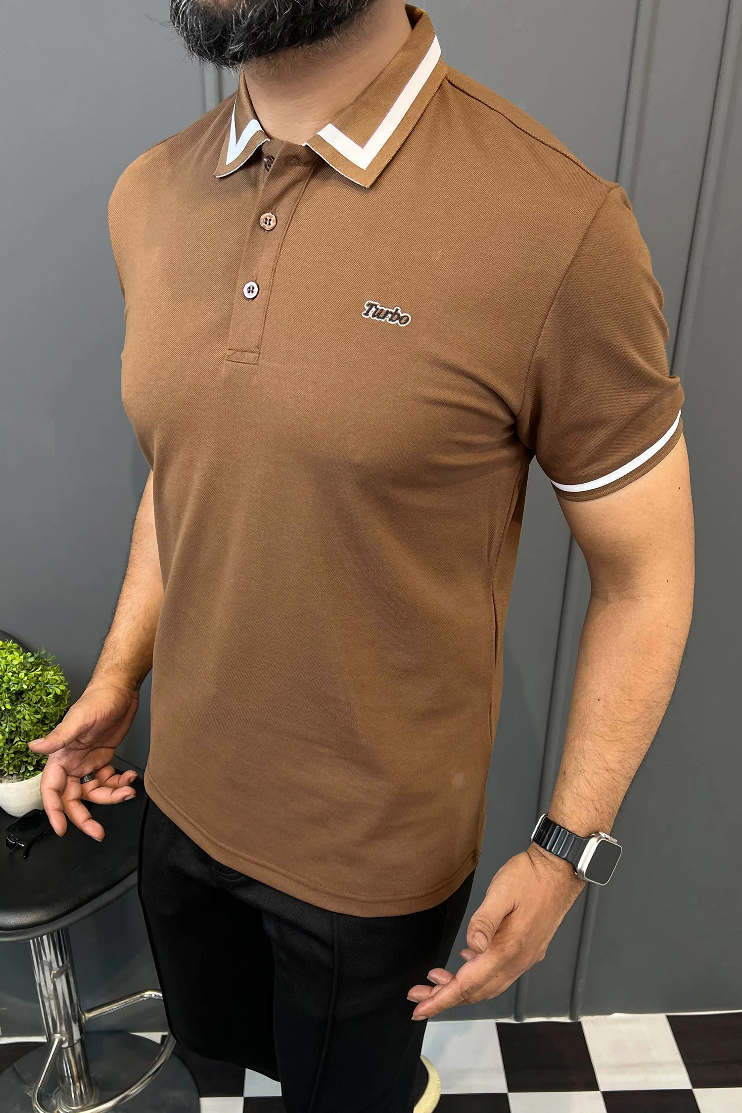 Turbo Polo Pro Grade Tipped Men's Polo Shirt - Image 6