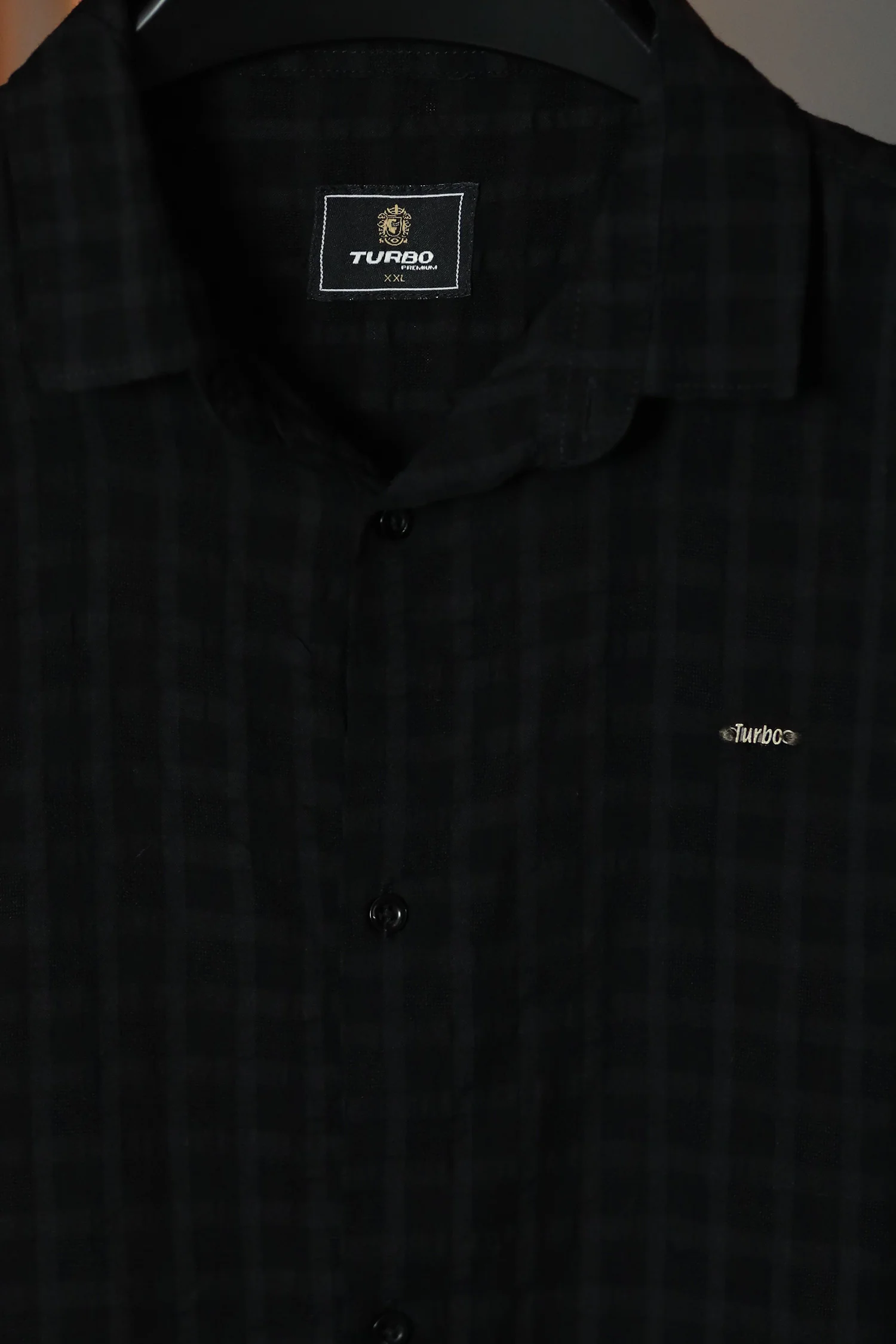 Turbo Premium Lightweight Half Sleeve Casual Shirt In Black - Image 2