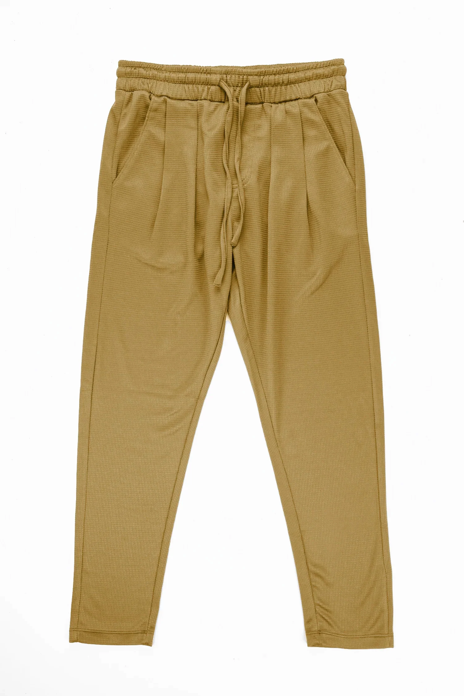 Turbo ProForm Waffle Texture Slim Fit Trouser In Camel - Image 4