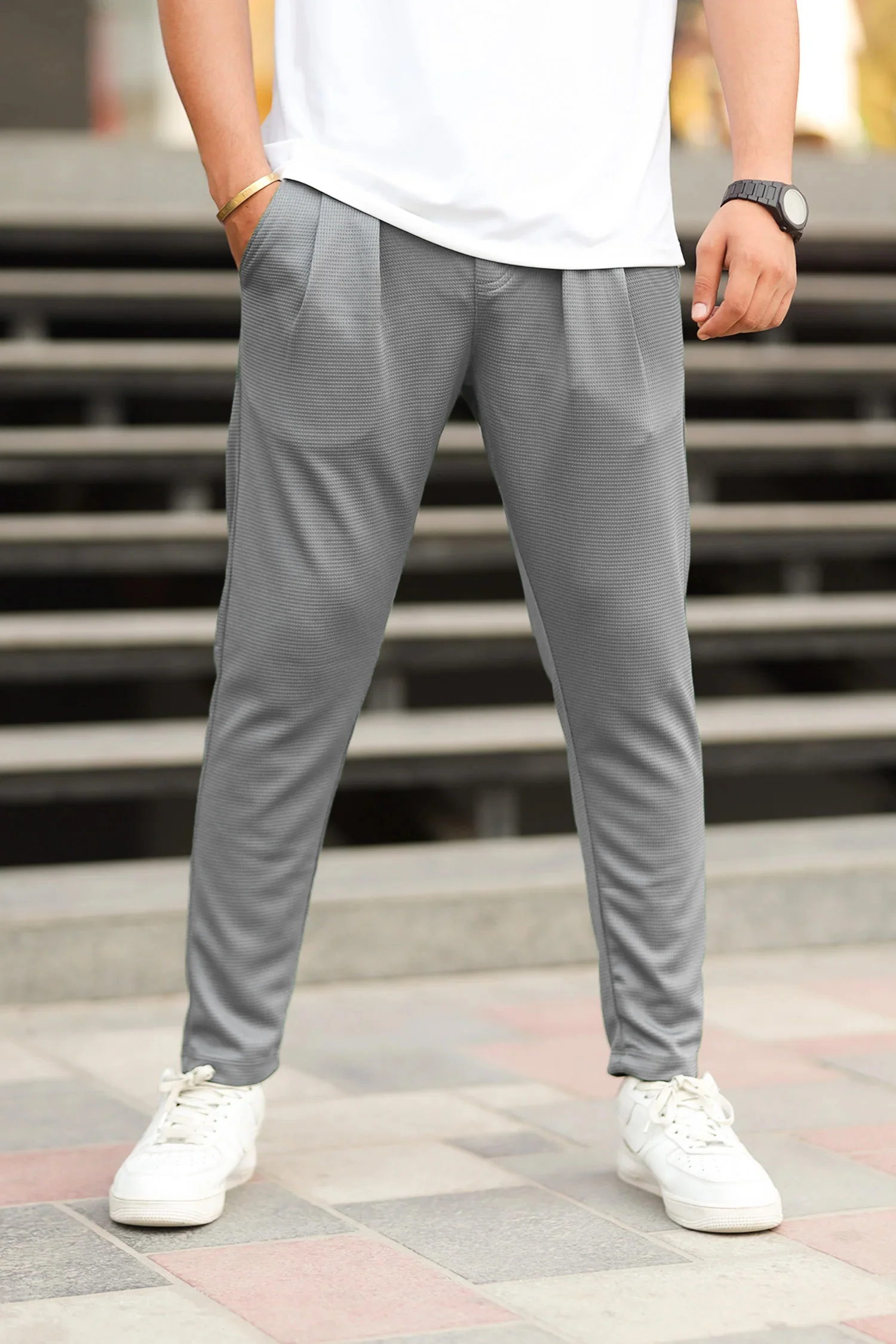 Turbo ProForm Waffle Texture Slim Fit Trouser - Image 25