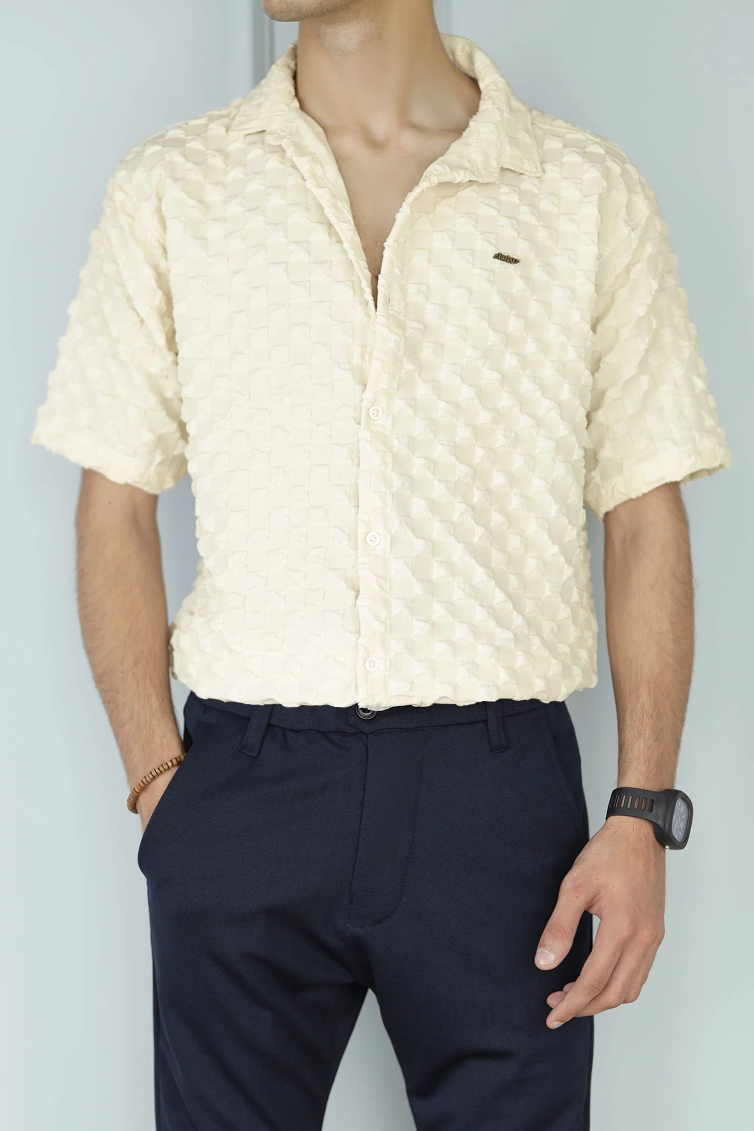Turbo Puff Structured Pattern Casual Shirt - Image 6