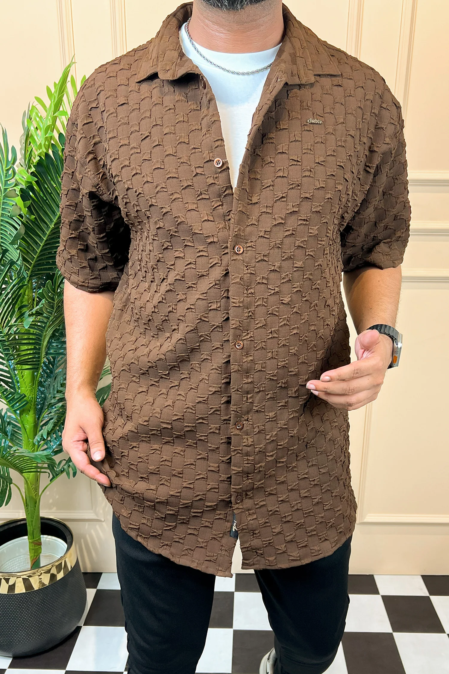 Turbo Puff Structured Pattern Casual Shirt - Image 16