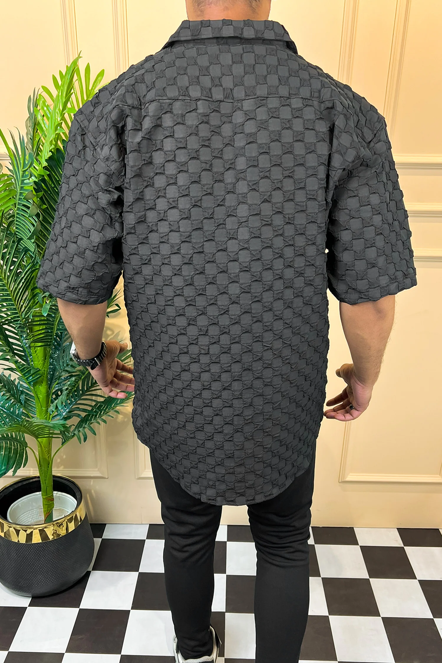 Turbo Puff Structured Pattern Casual Shirt - Image 5