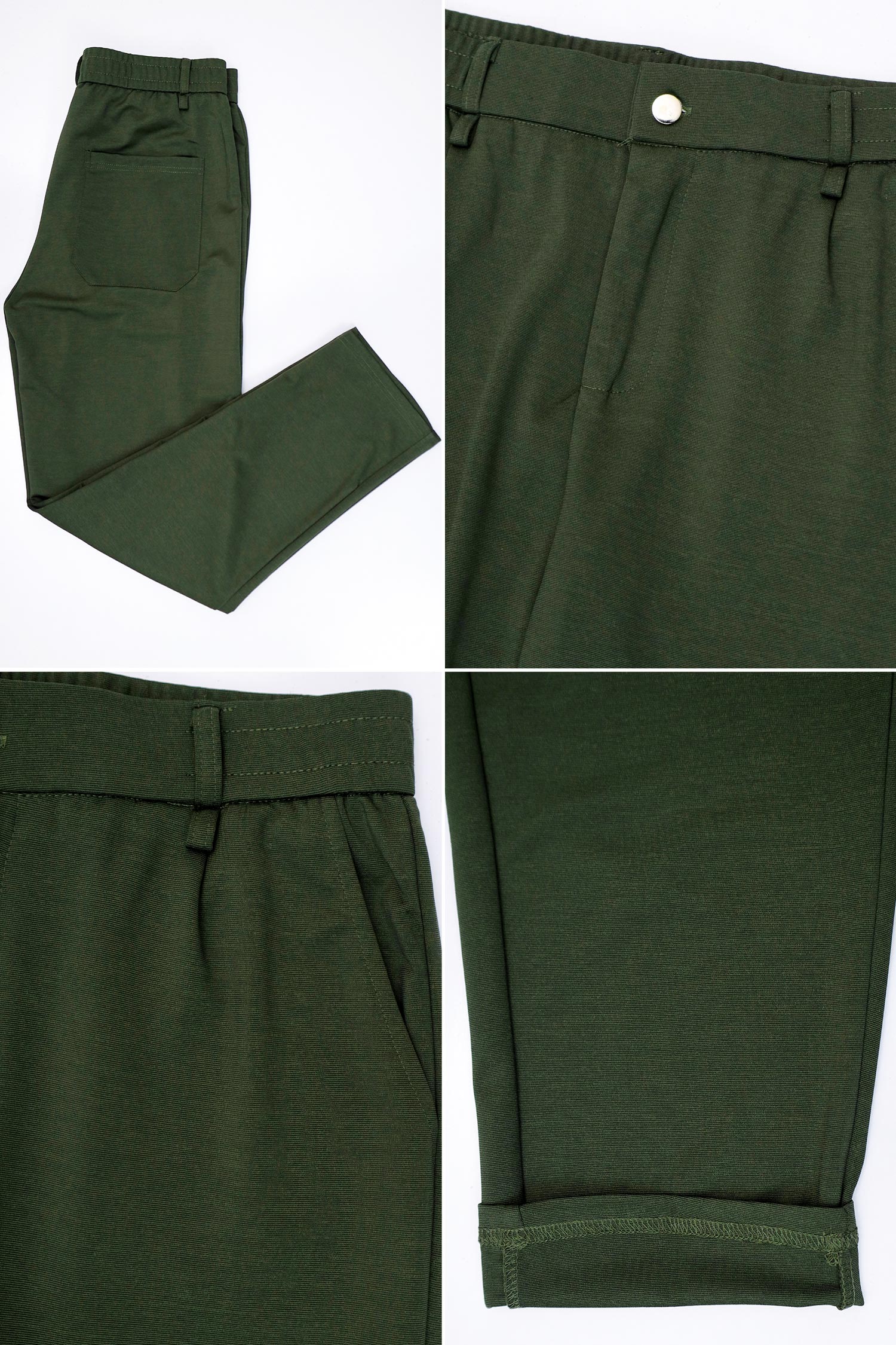 Turbo Regular Fit Training Track Pant Trouser In Olive Green - Image 3
