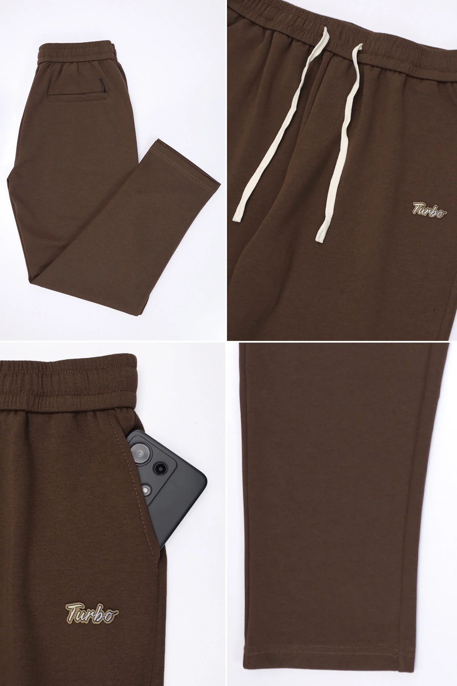 Turbo Relaxe Fit Men's Imported Trouser In Coffee - Image 3