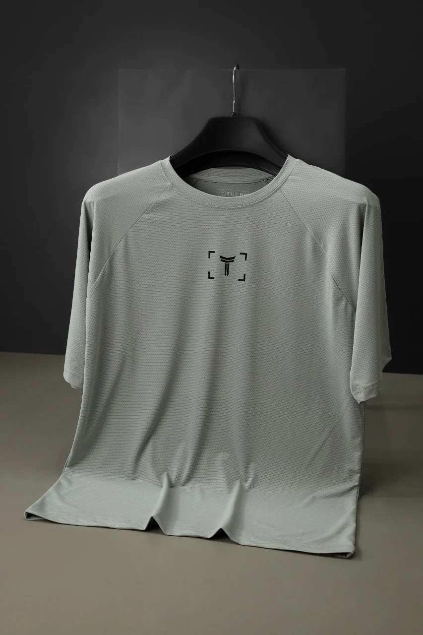 Turbo 'Reticle' Precision Training Mesh Dry-Fit Tee In Slate Grey - Image 3