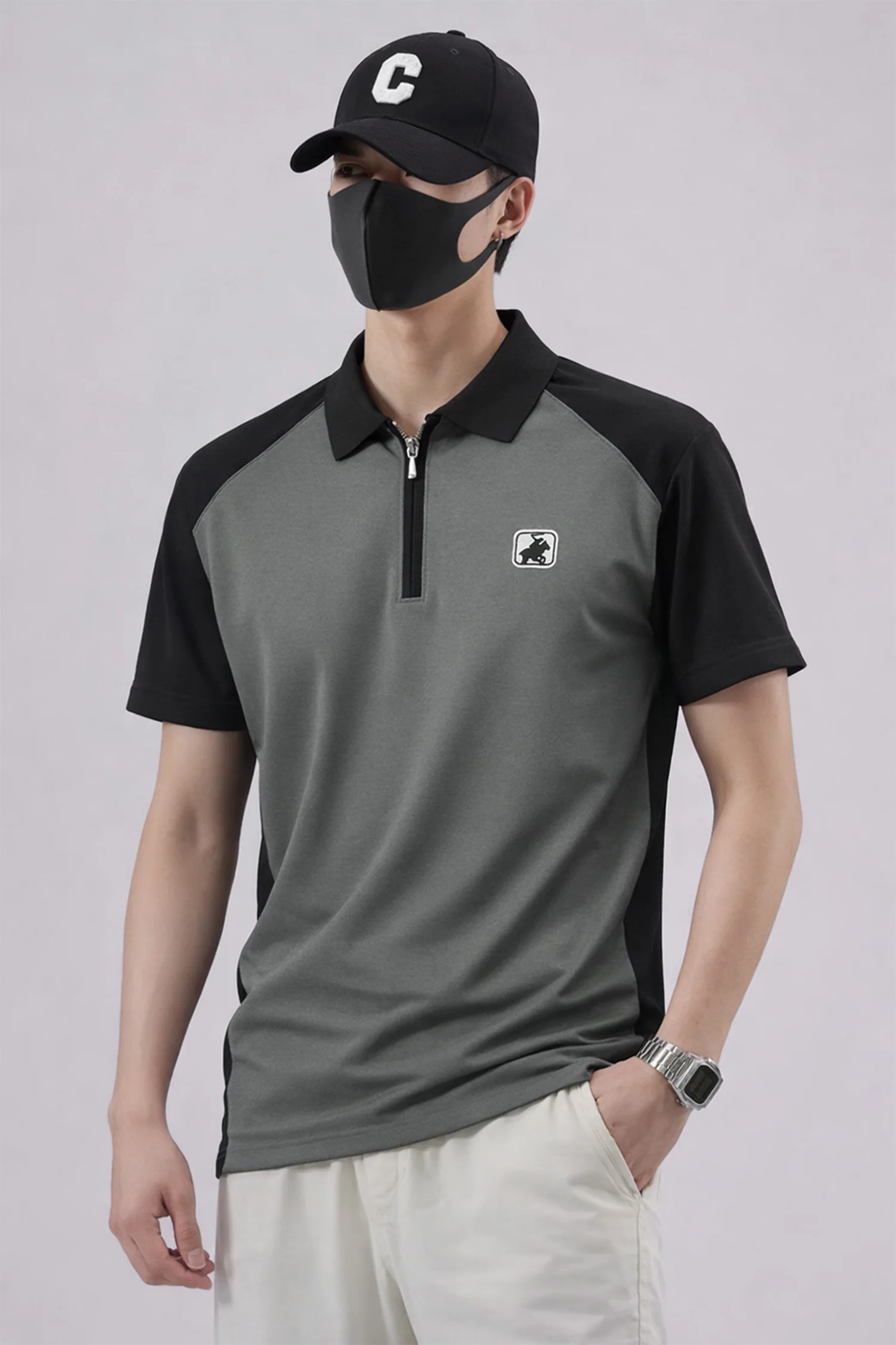 Turbo Zipper Closure Style Men's Polo T-Shirt - Image 5