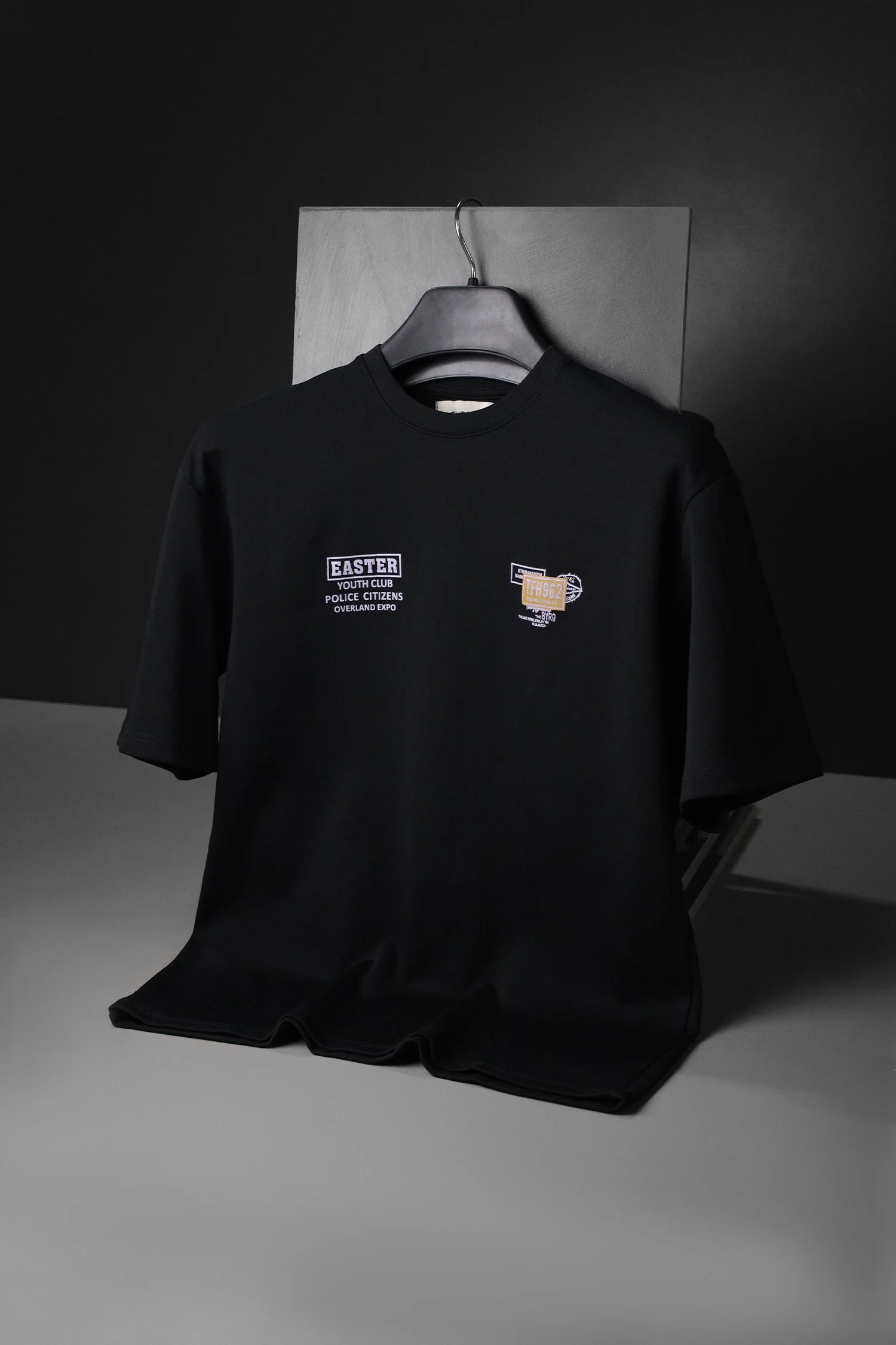Turbo "Saltrock" Back Design Oversize Tee In Black - Image 3