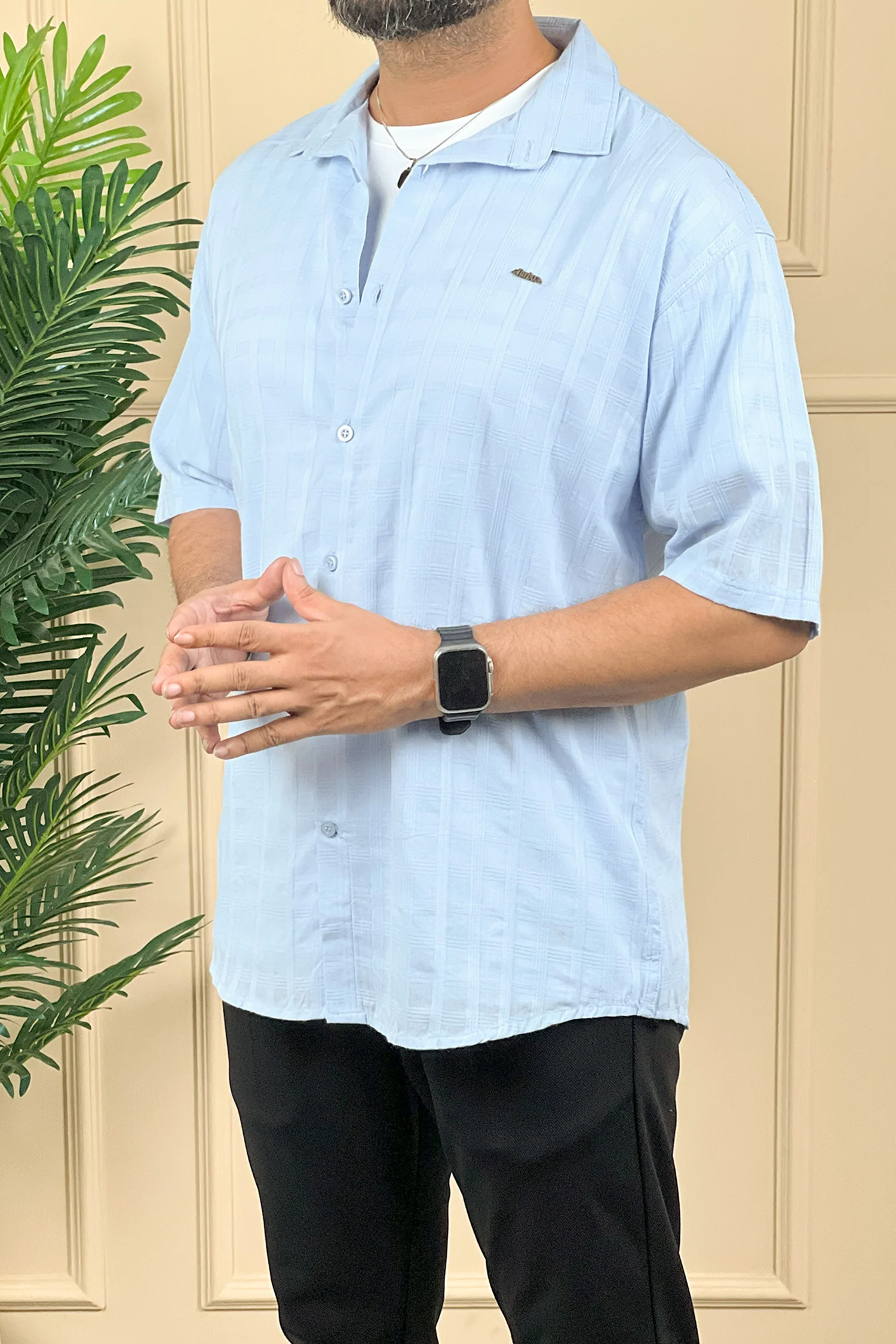 Turbo ShowOff Self Pattern Casual Shirt - Image 3